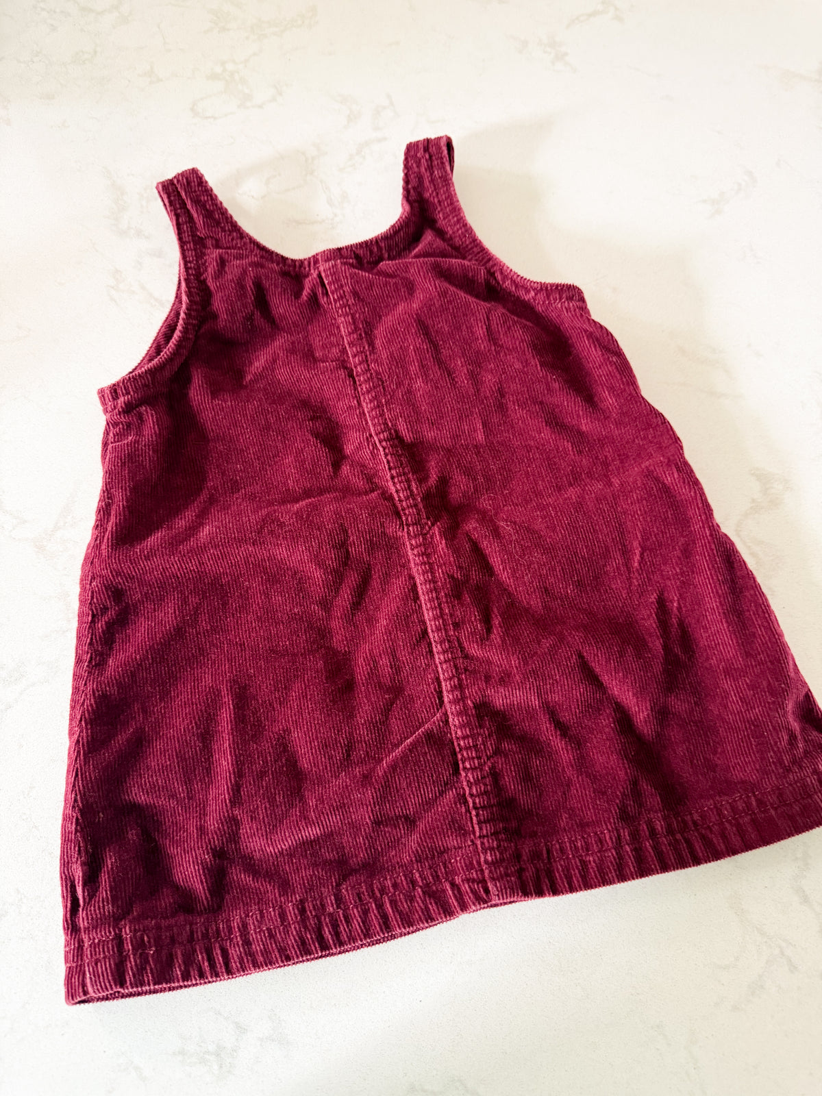 Old Navy- 12-18m- VGUC- burgundy corduroy dress with pockets