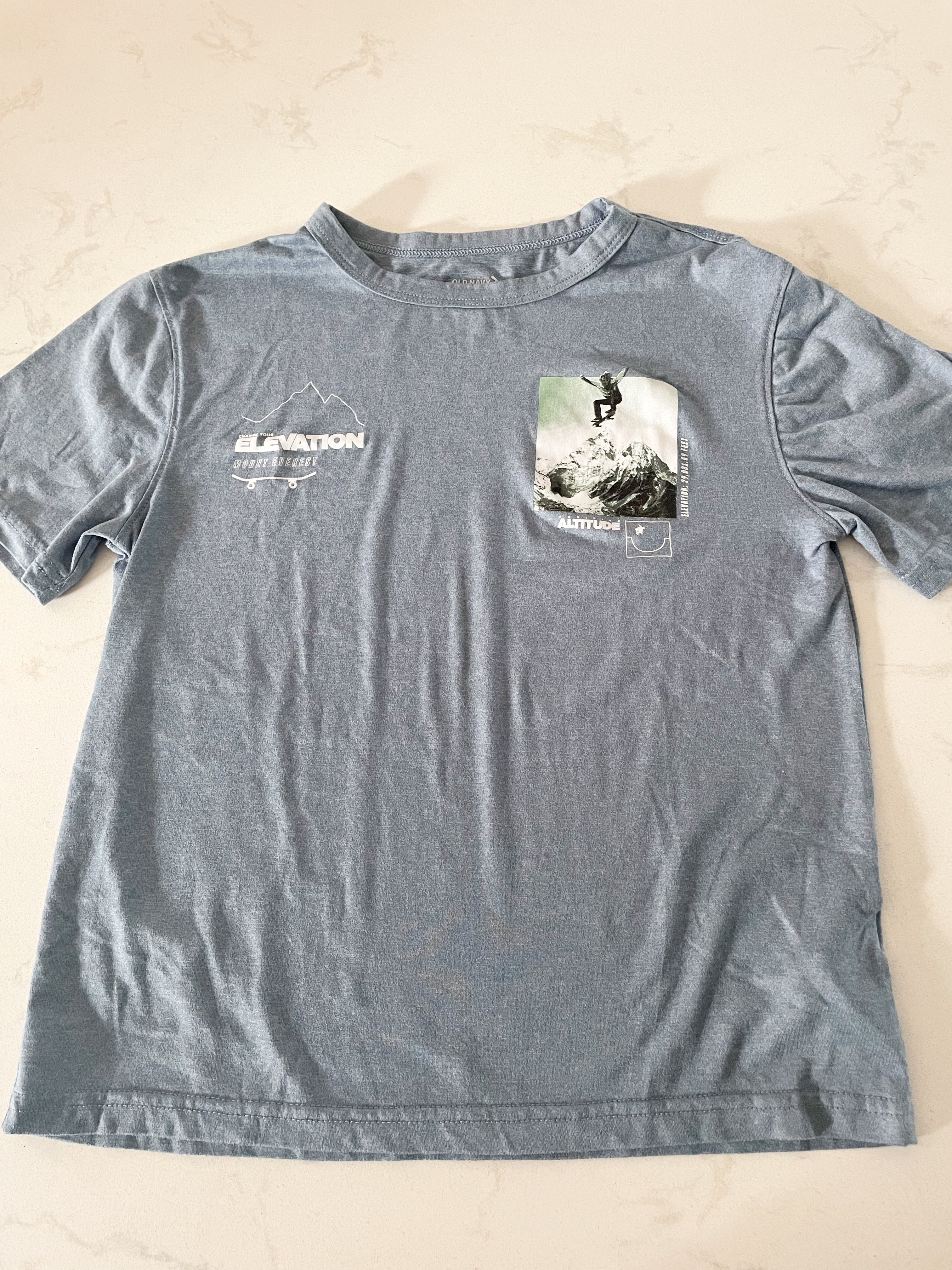 Old Navy-6-7Y-VGUC- blue t shirt athletic material