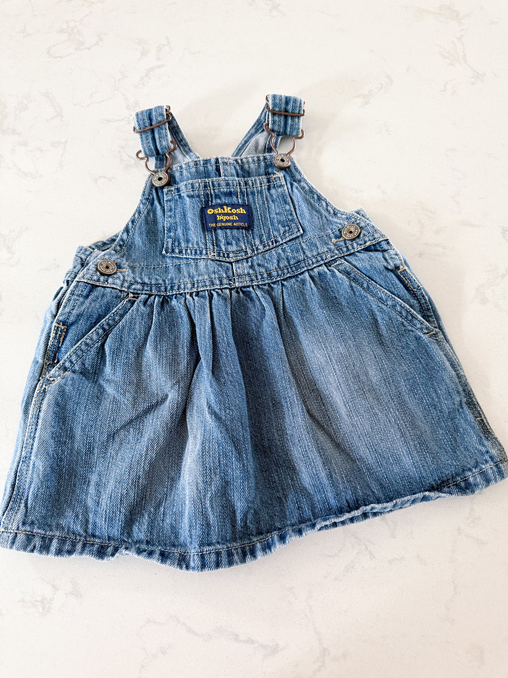 Oshkosh- 6m- GUC- overall Jean dress vintage late 90s/early 2000