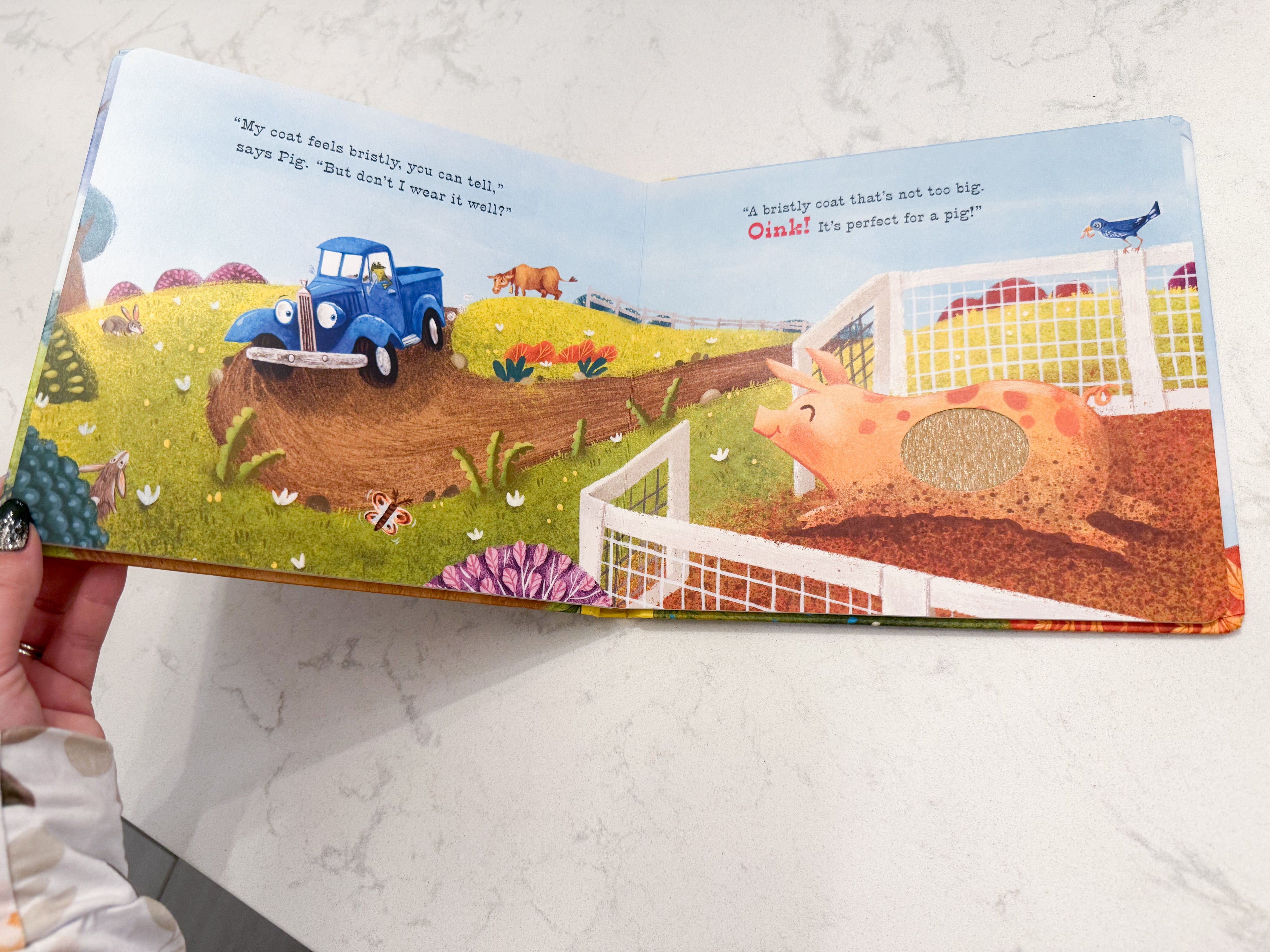 Little Blue Truck Feeling Happy- Touch and Feel Book- BNWOT