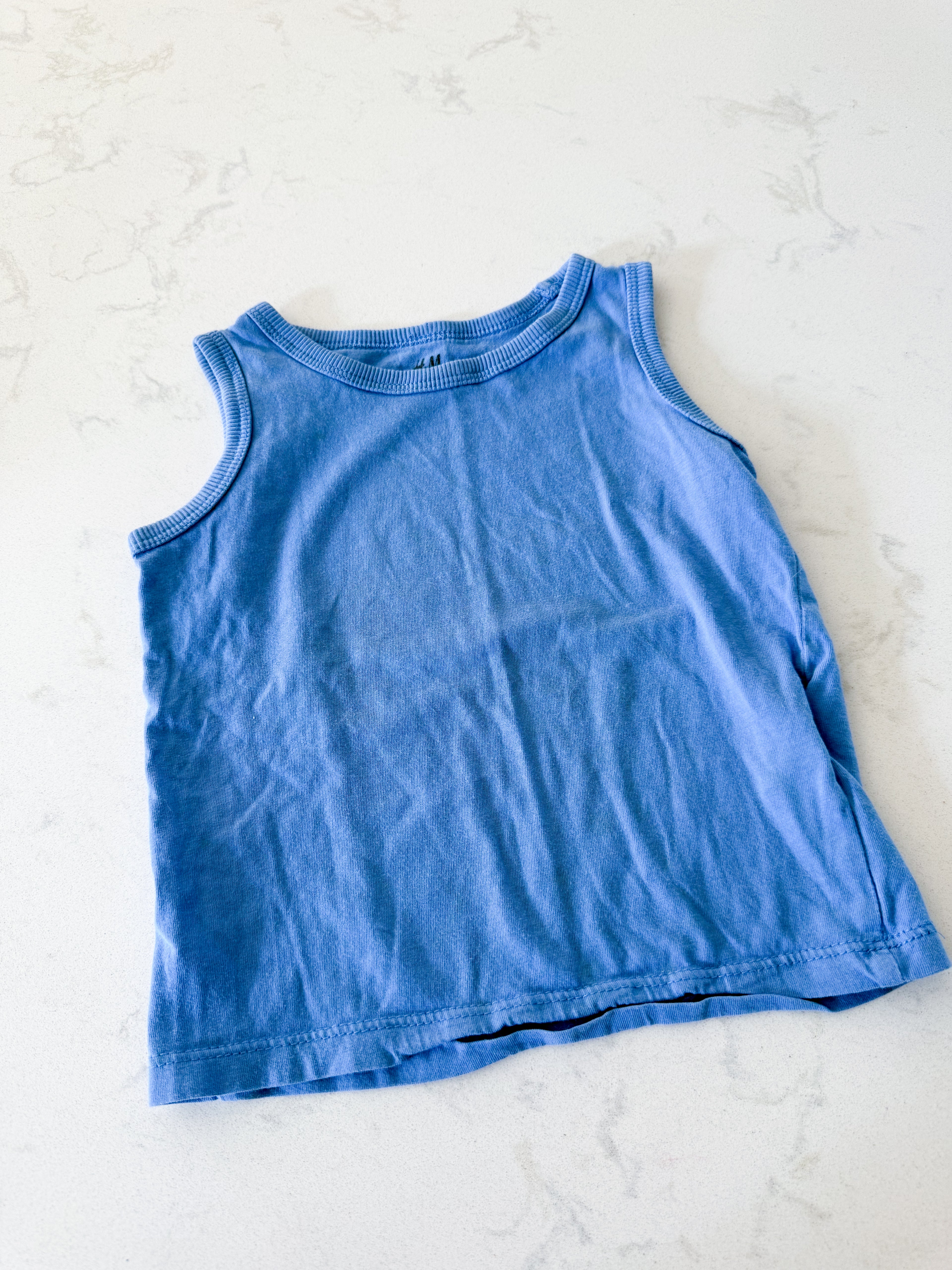 H&M- 18-24m- GUC- blue tank