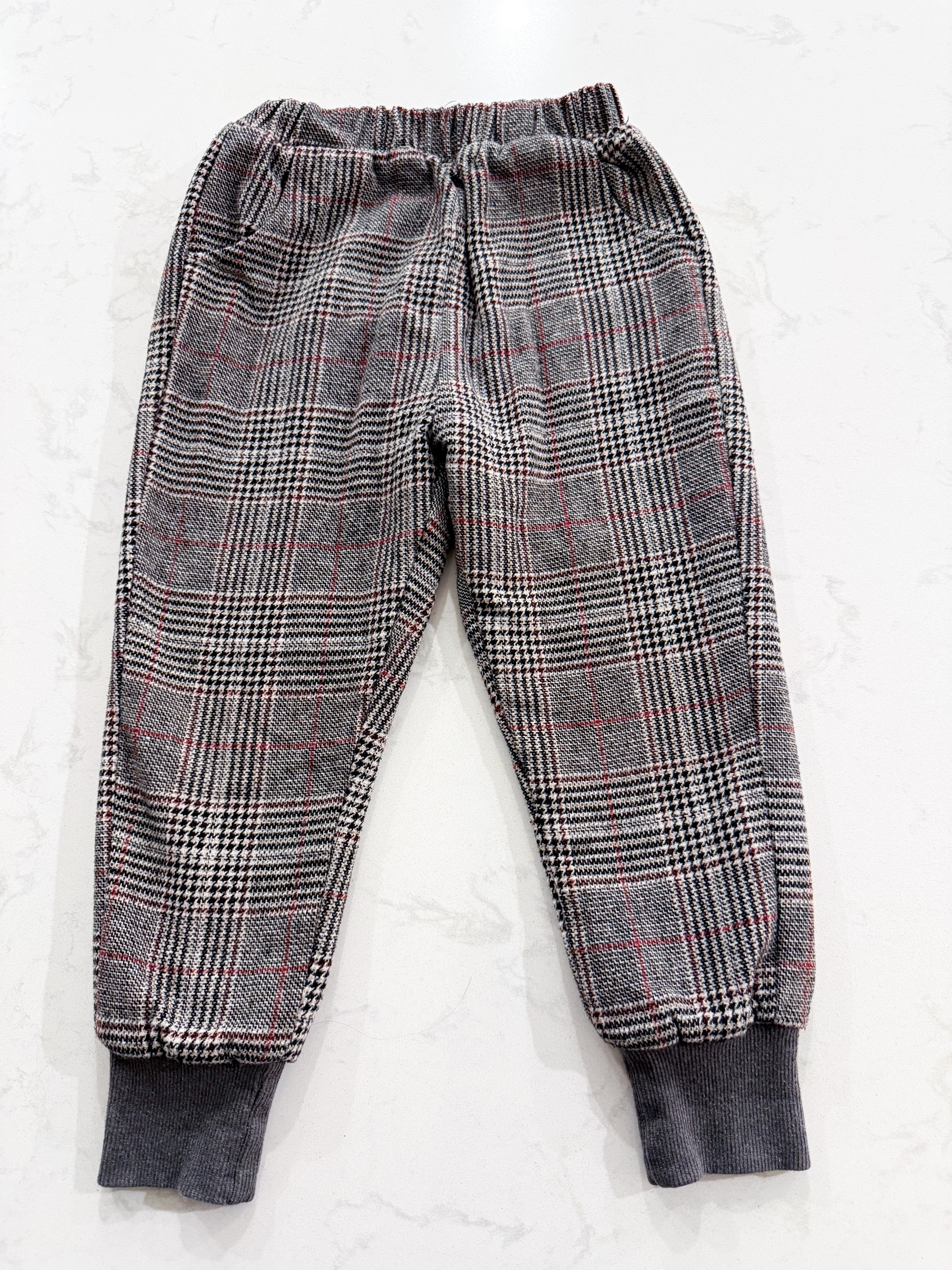Stan Kids- 9Y- VGUC- Brown plaid thick pants