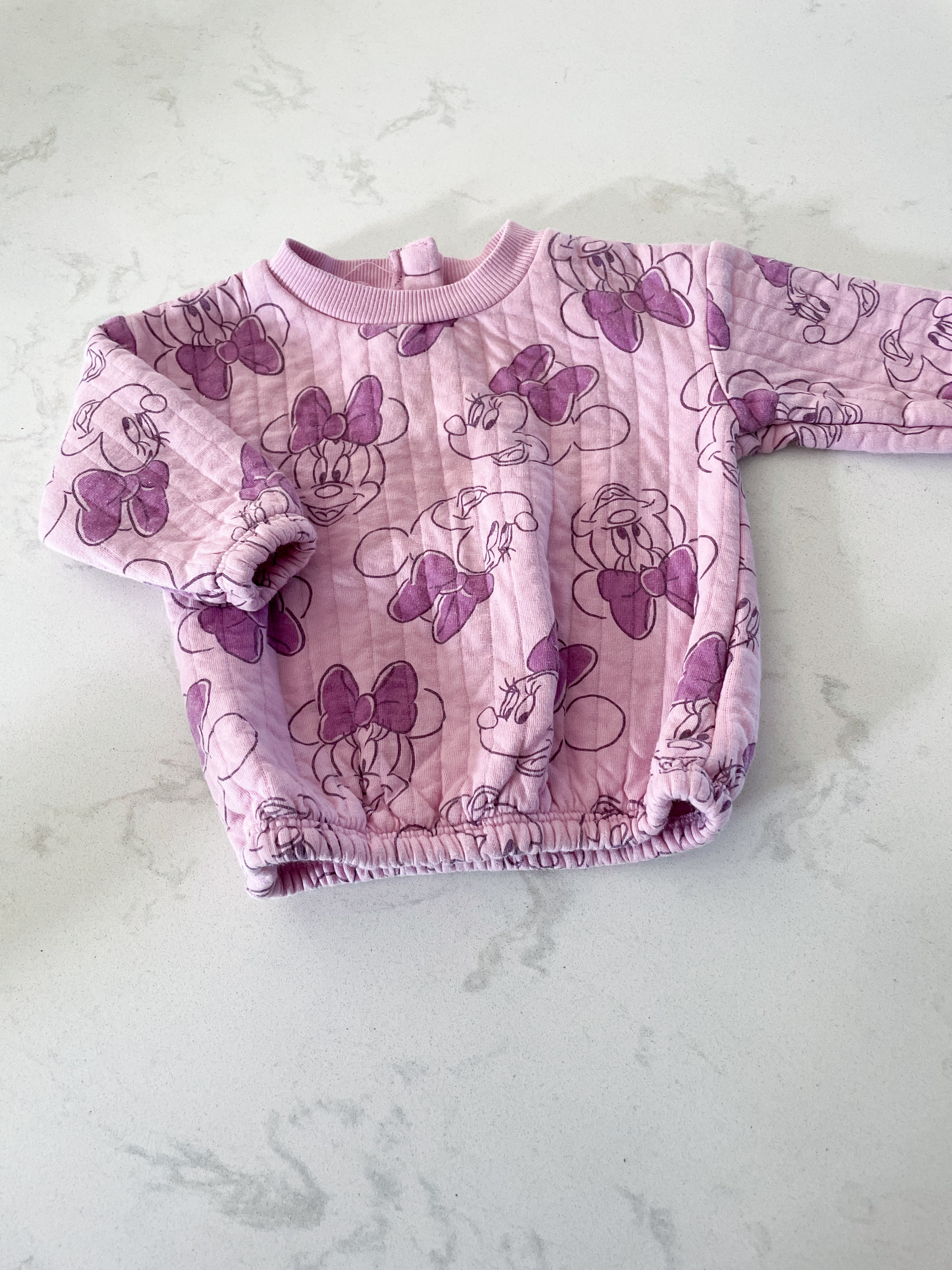 Disney Baby- 3m- VGUC- light purple quilted Minnie crewneck