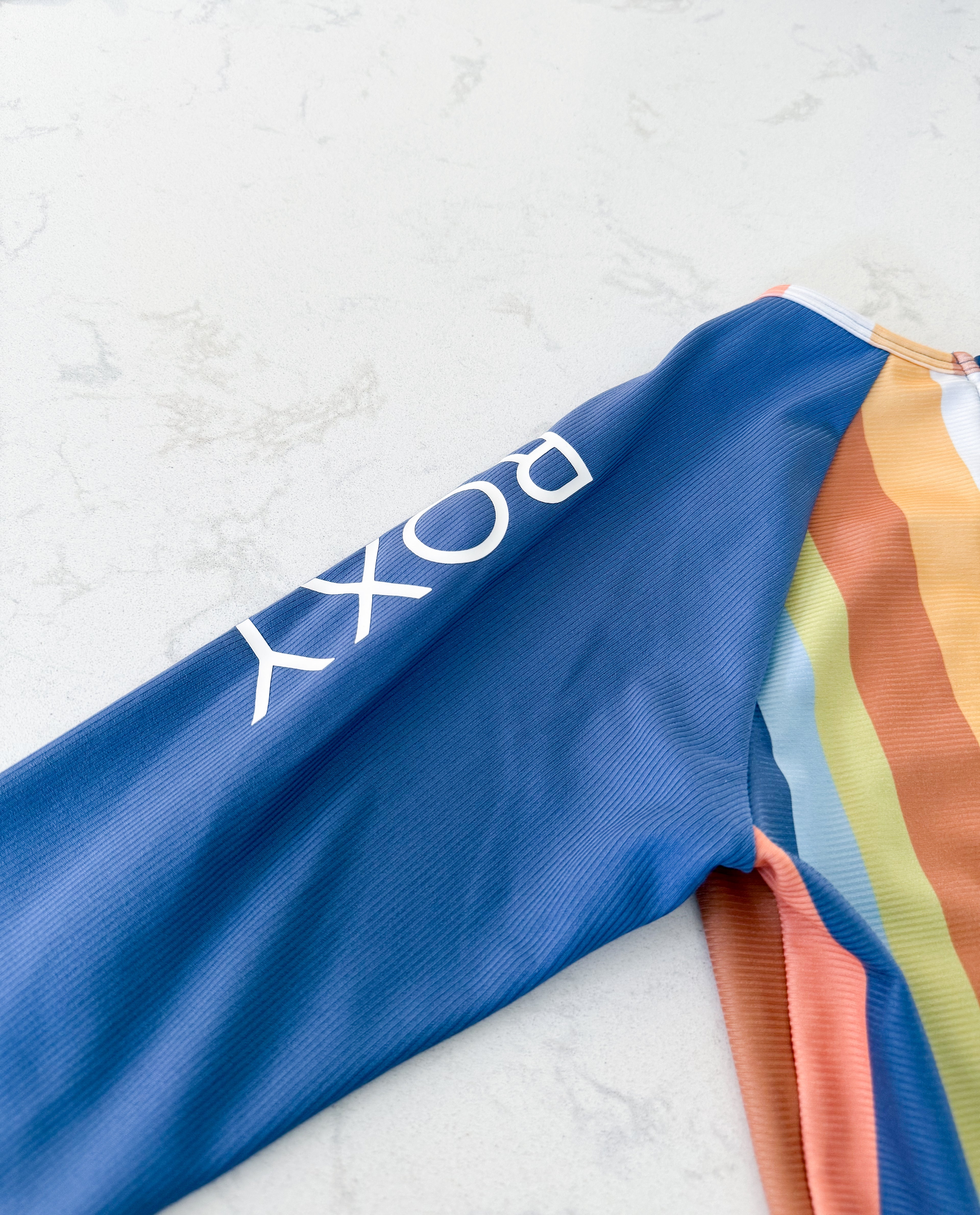 Roxy- XL (14Y)- VGUC- long sleeve striped swim suit
