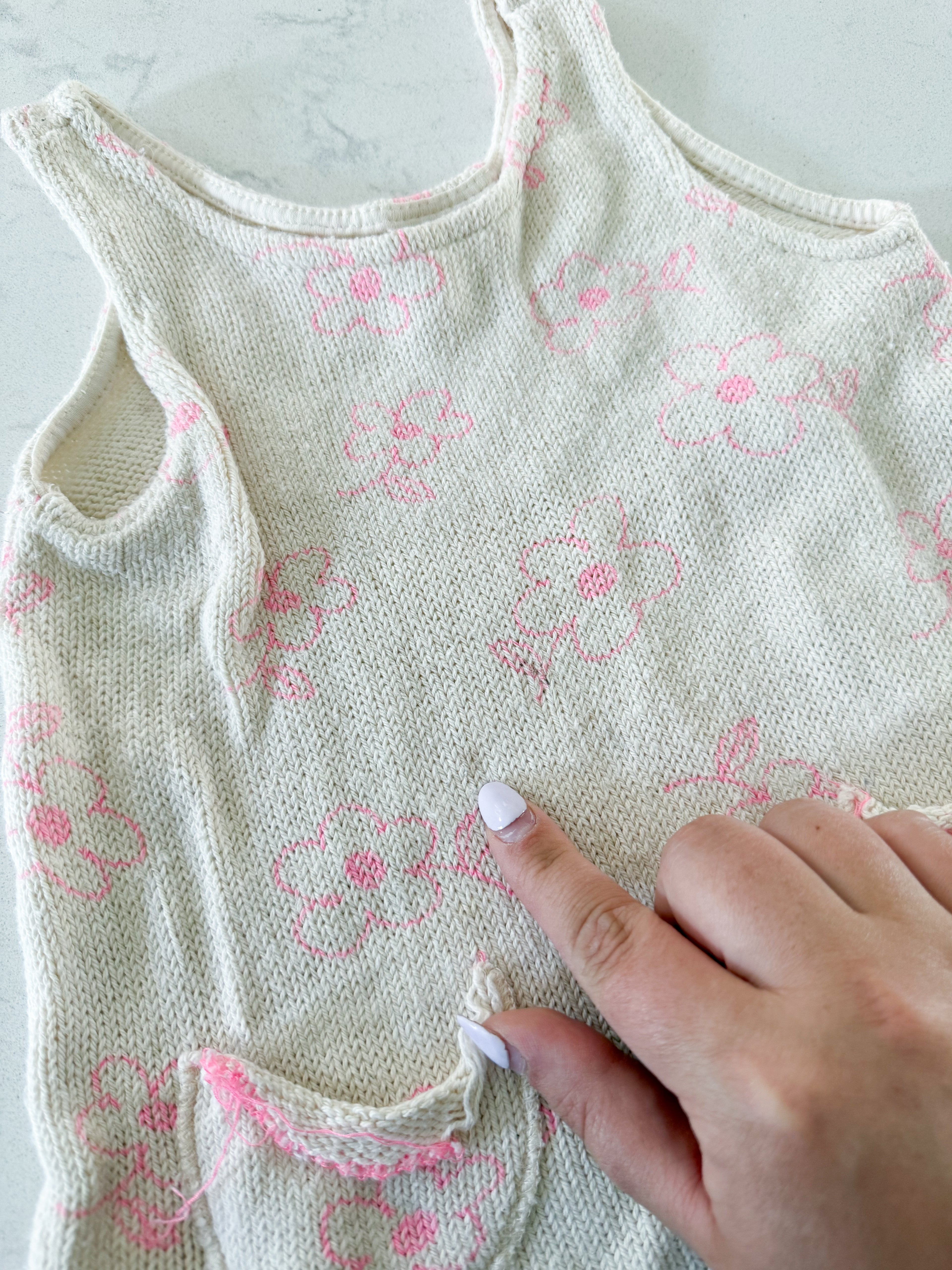 Zara- 2-3Y- PLAY- knit two piece set with bright pink flower graphic