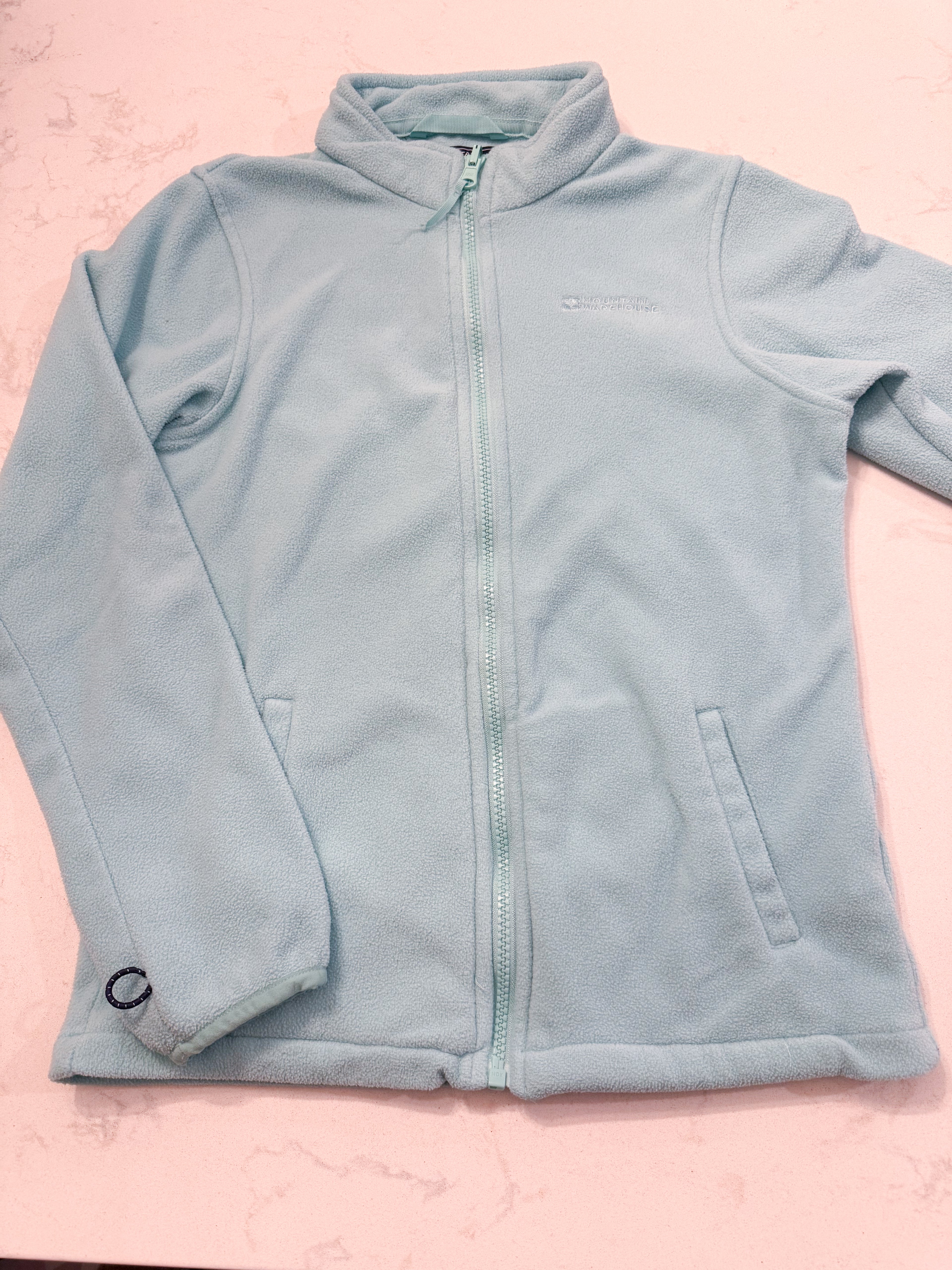 Mountain Warehouse- 11-12Y- VGUC- mint green zip up fleece
