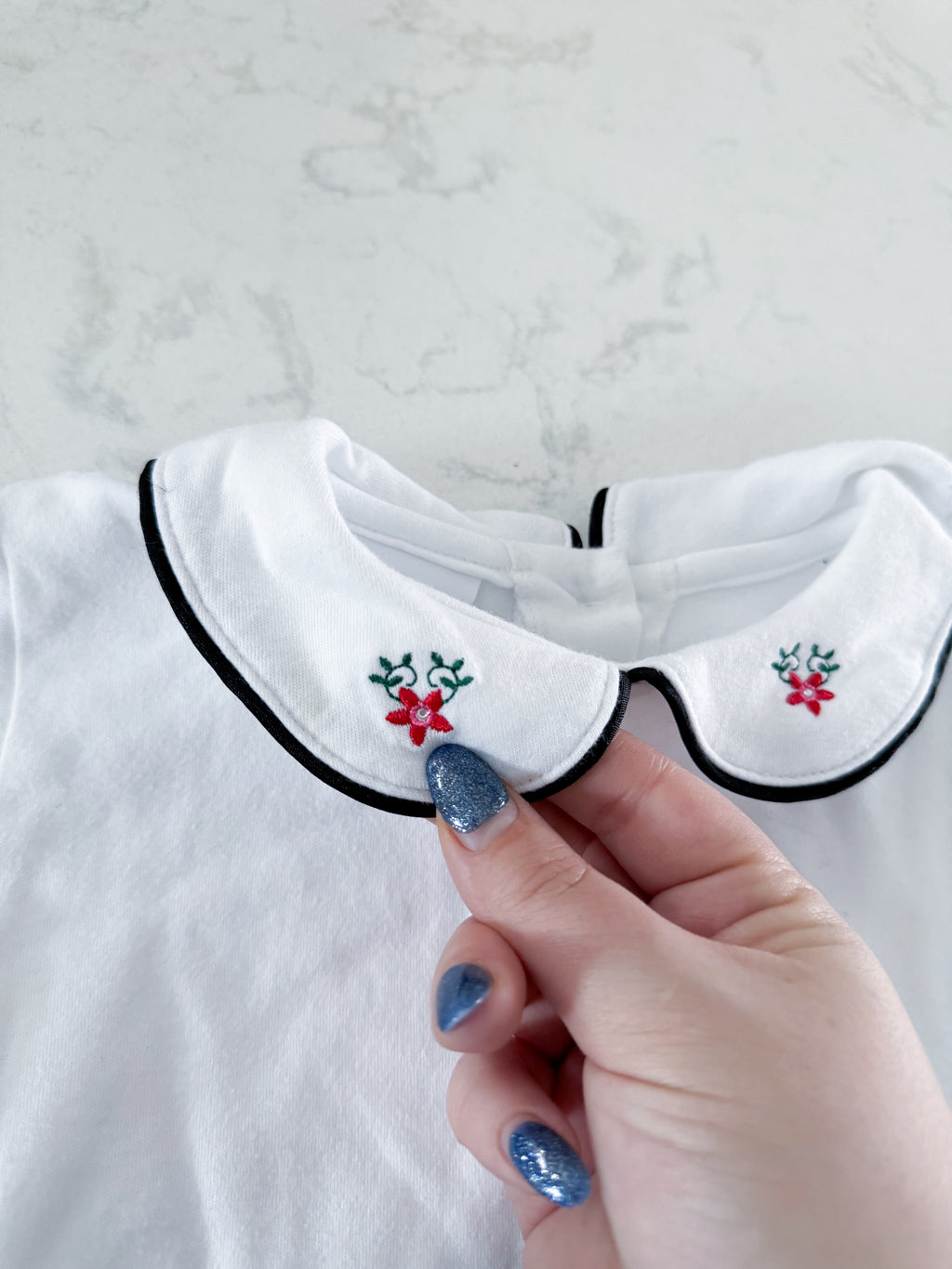 Oshkosh(early 2000s)- 4T- PLAY- white collared embroidered shirt