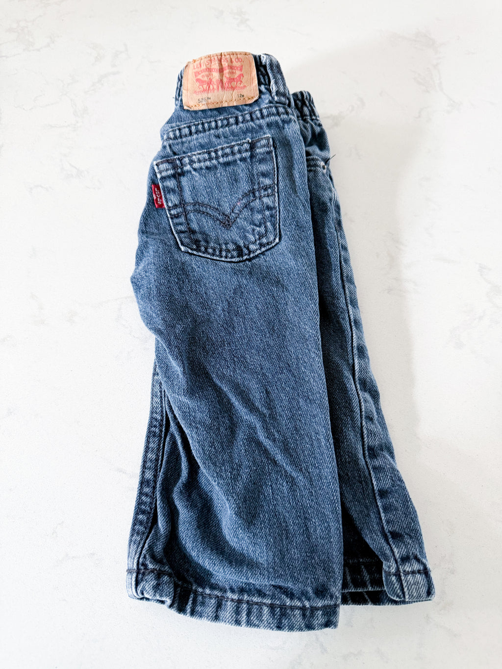 Levi’s- 12m- GUC- blue jeans with elastic waist