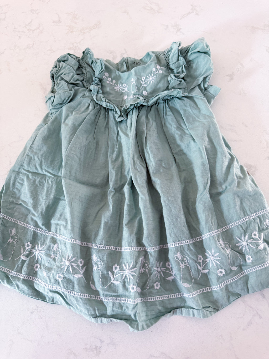 M&S- 24m- VGUC- Beatrix Potter embroidered bunny dress