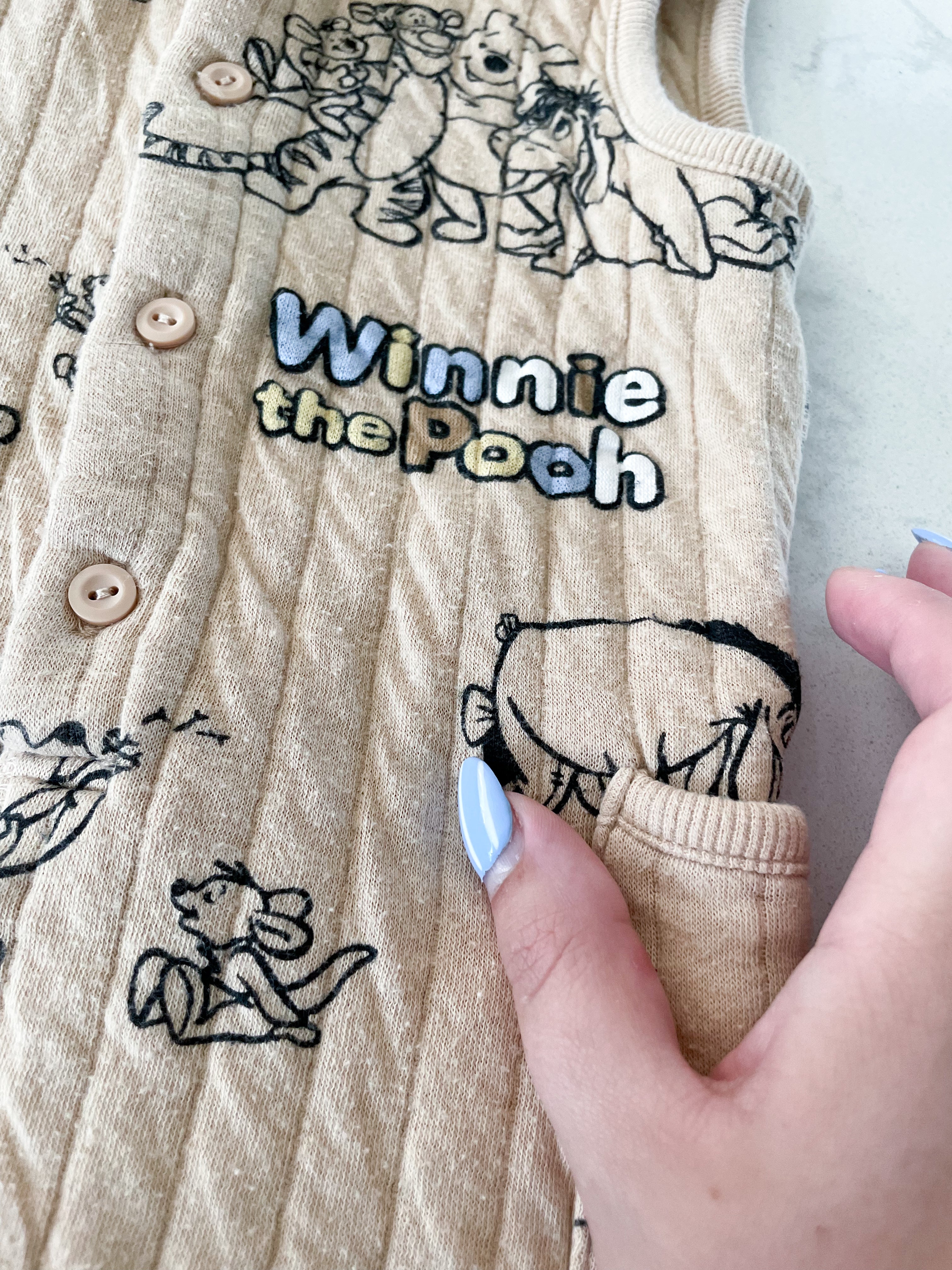 H&M-2T-PLAY- beige Winnie the Pooh tank romper