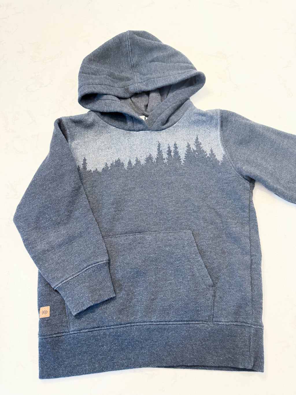 Ten Tree- 5T- GUC- dark grey hoodie with tree line