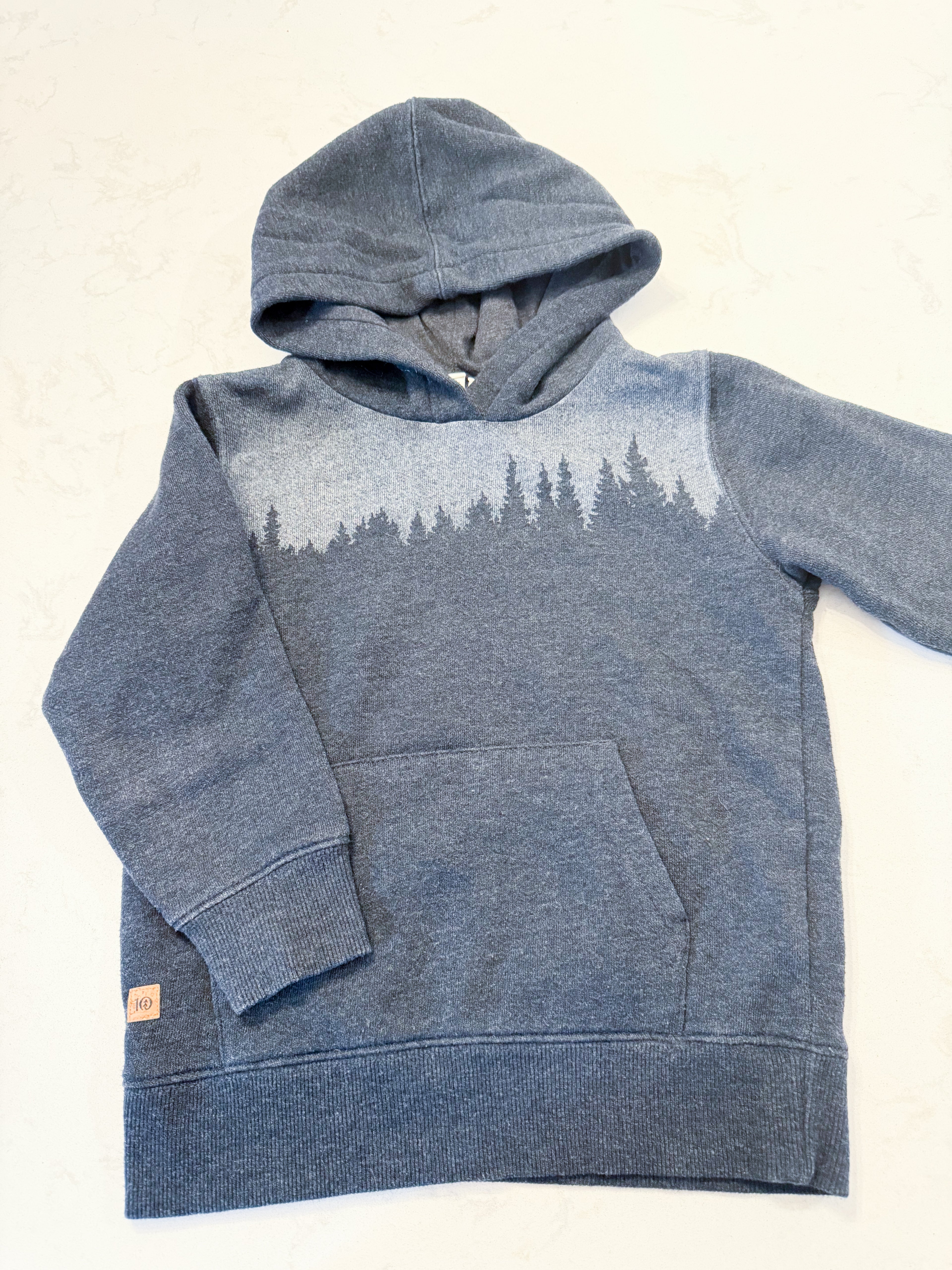 Ten Tree- 5T- GUC- dark grey hoodie with tree line