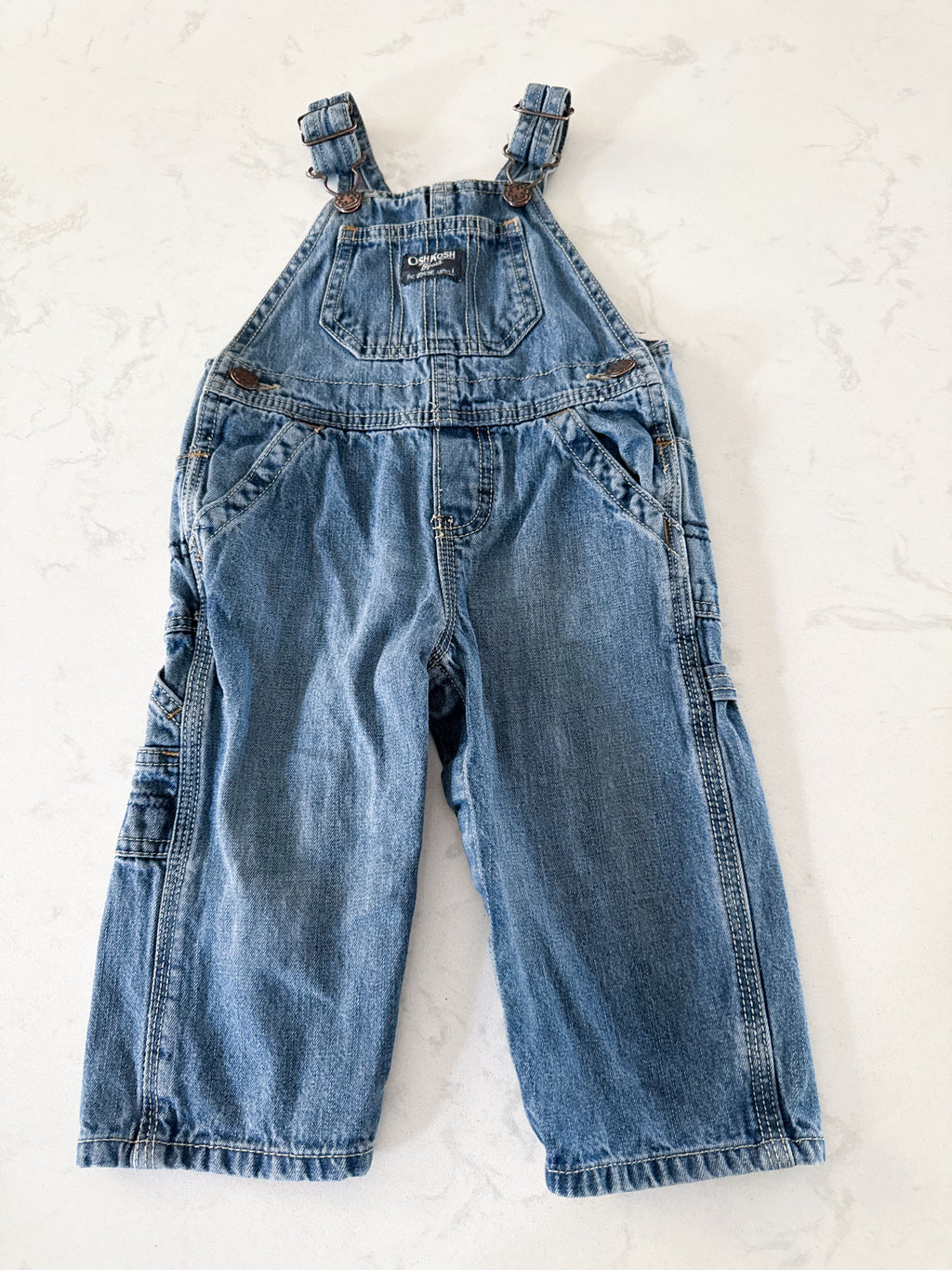 Oshkosh- 12m- GUC- jean overalls