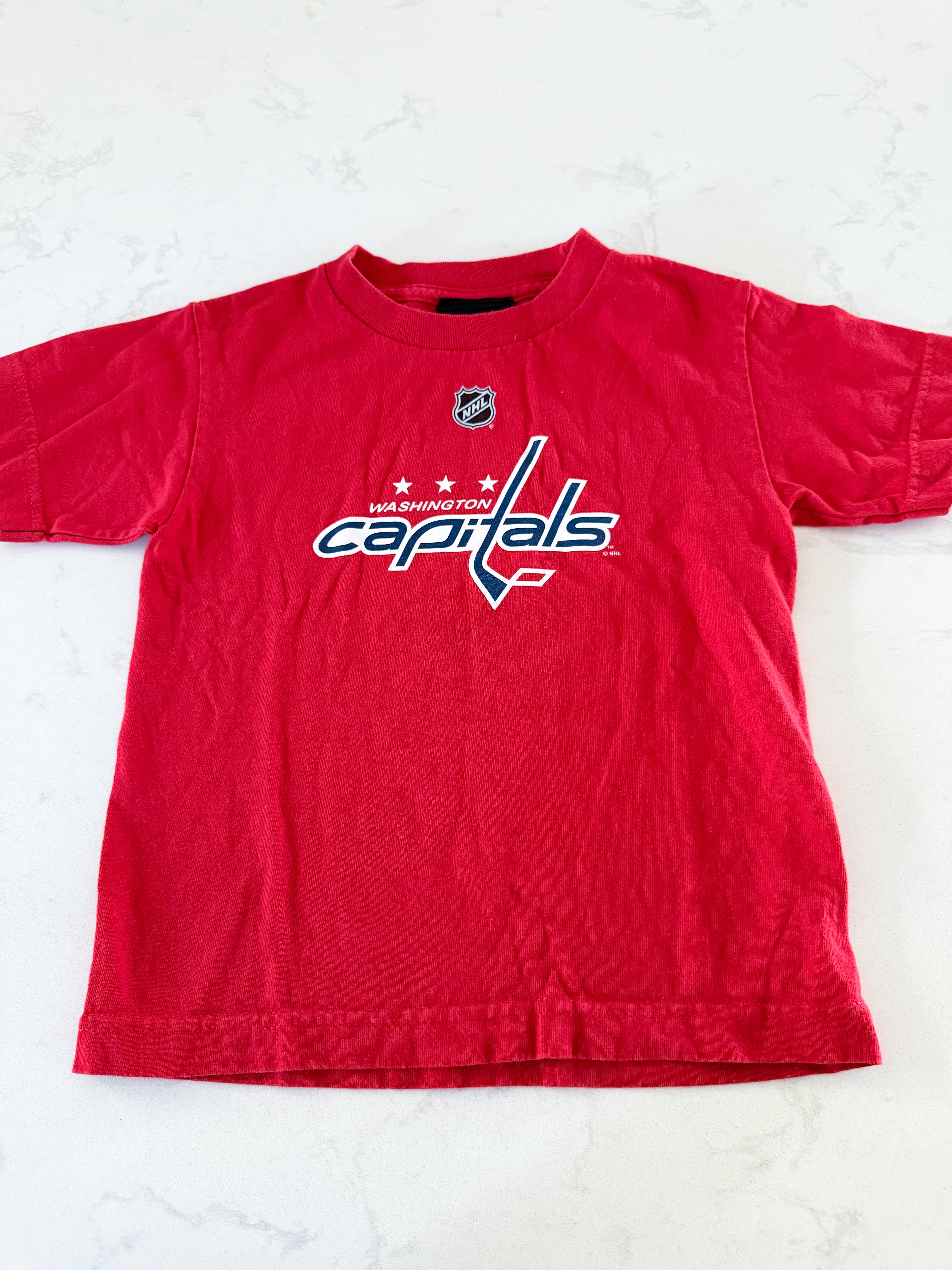 Reebok- 5-6Y- VGUC- Washington Capitals t shirt with Ovechkin on the back