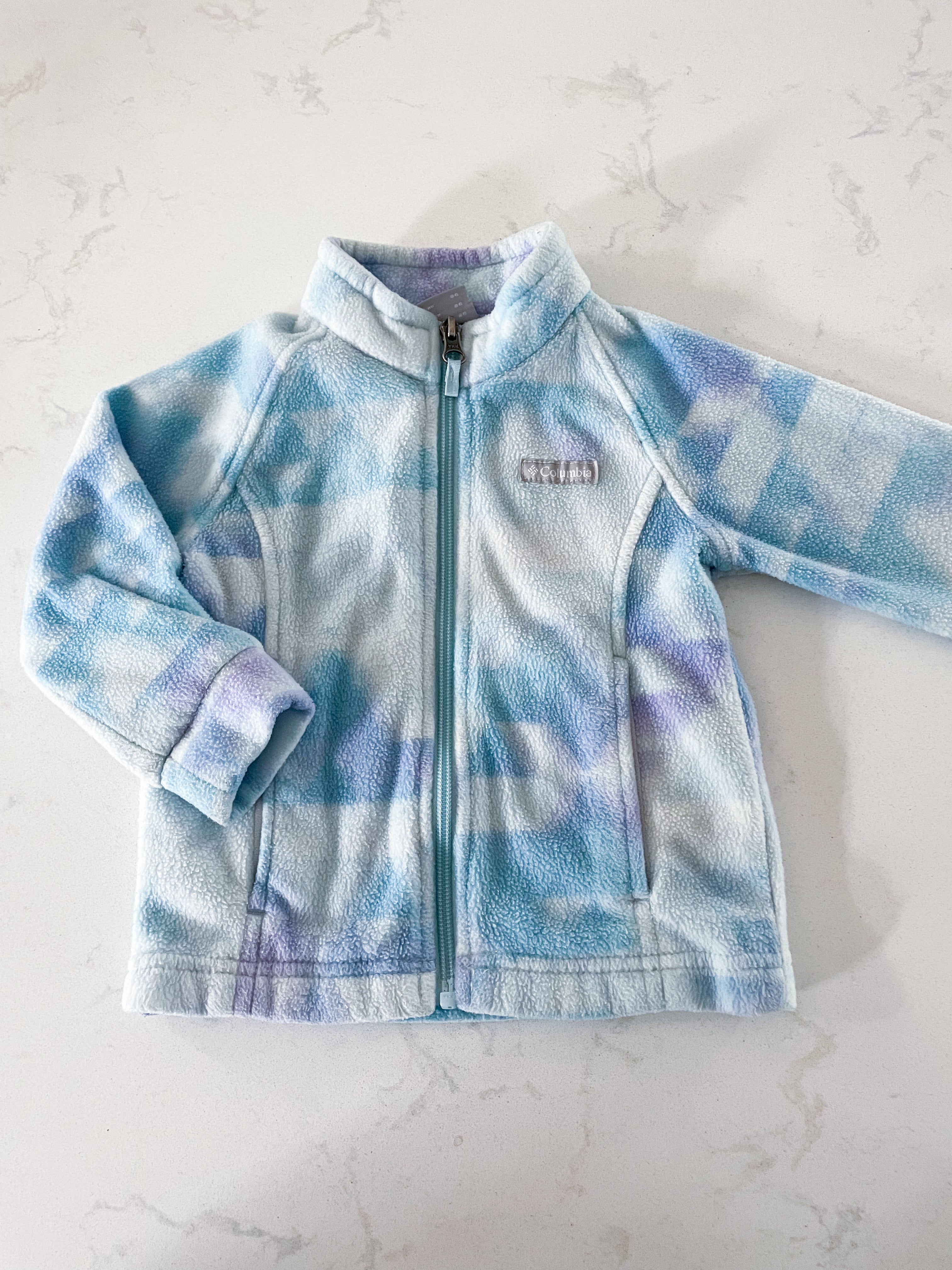 Columbia-2T-GUC-blue and purple zip up fleece