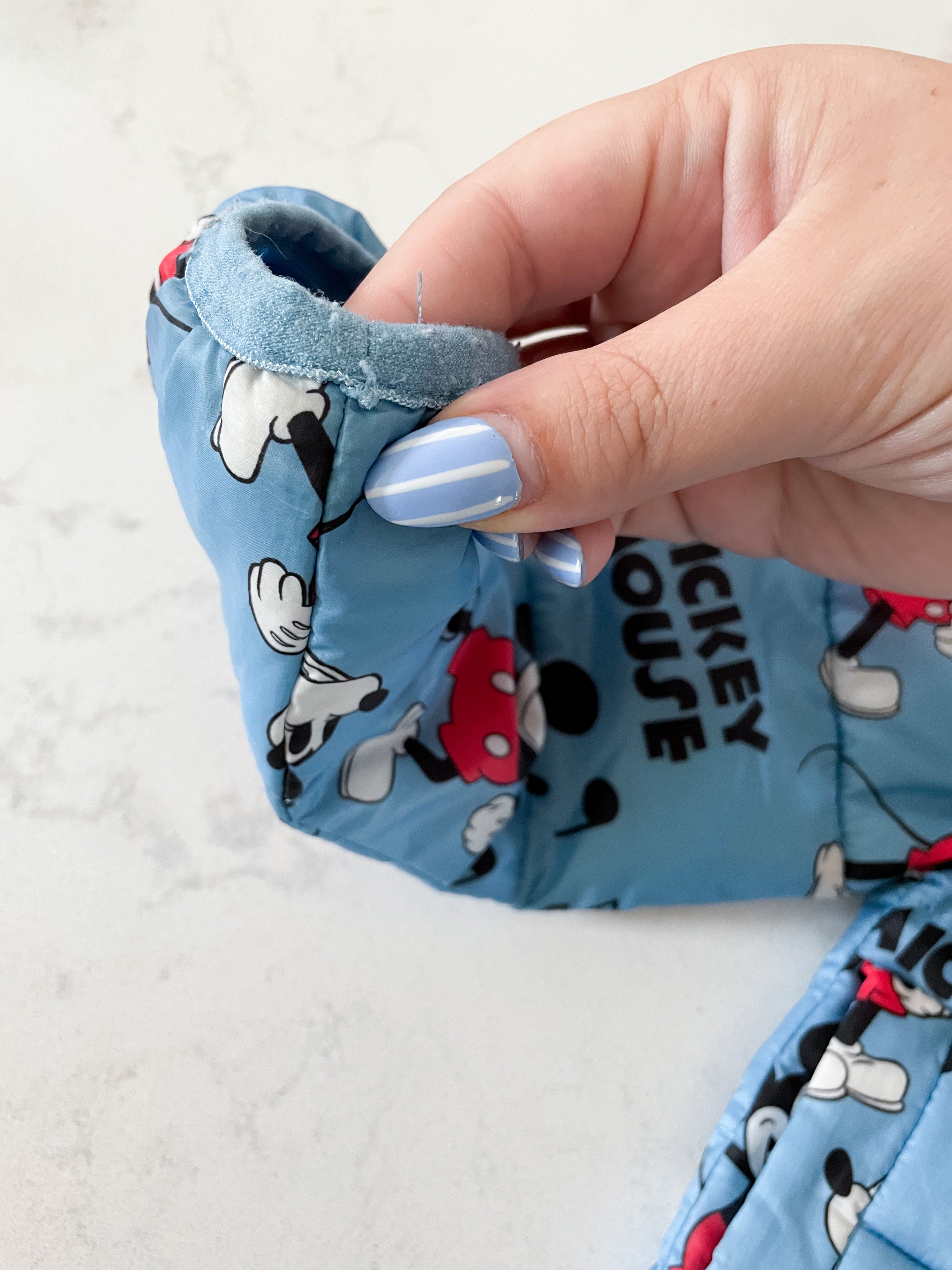 Disney Baby-12-18m-GUC- blue Mickey puffer jacket