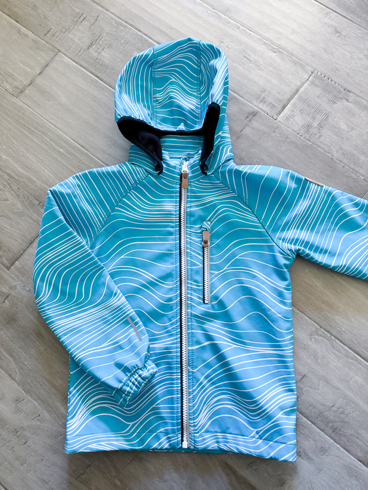 Reima- 116 (size 6Y)- VGUC- blue soft shell fleece lined jacket