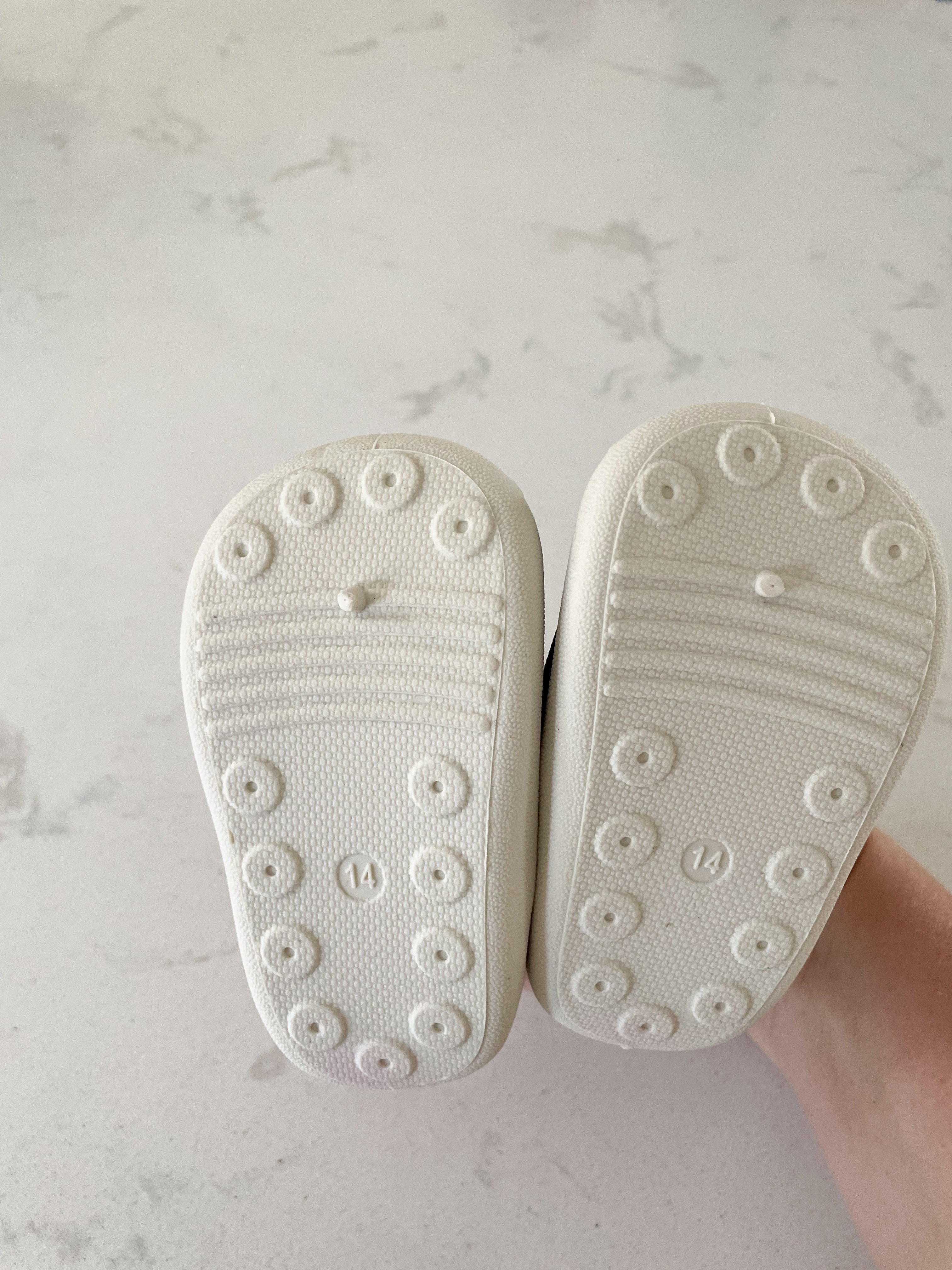 Baby Kids- 3C equivalent- hard sole mesh top slip on shoes