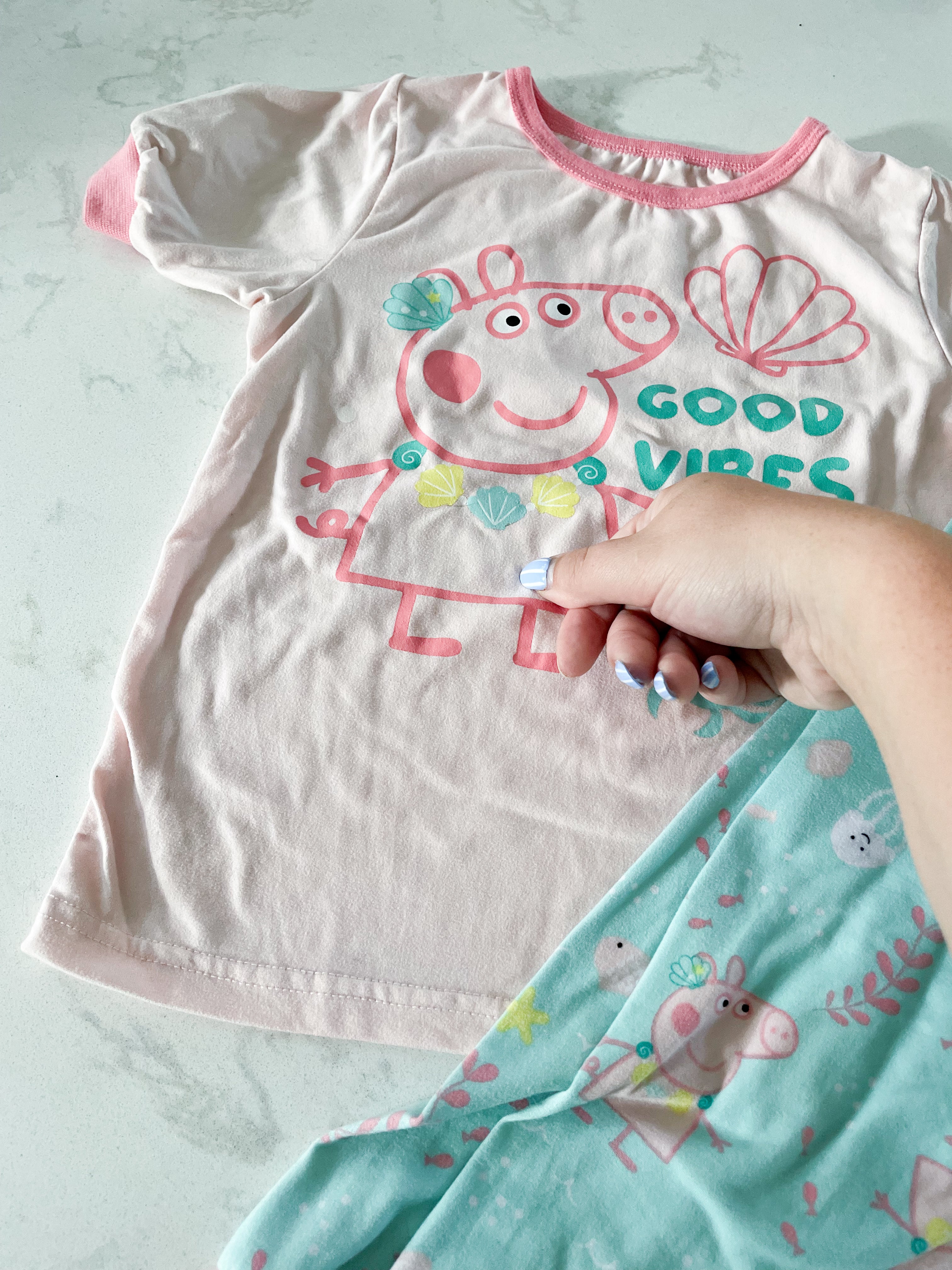 Peppa Pig- 5T- PLAY- pink short sleeve pants pajamas Peppa Pig
