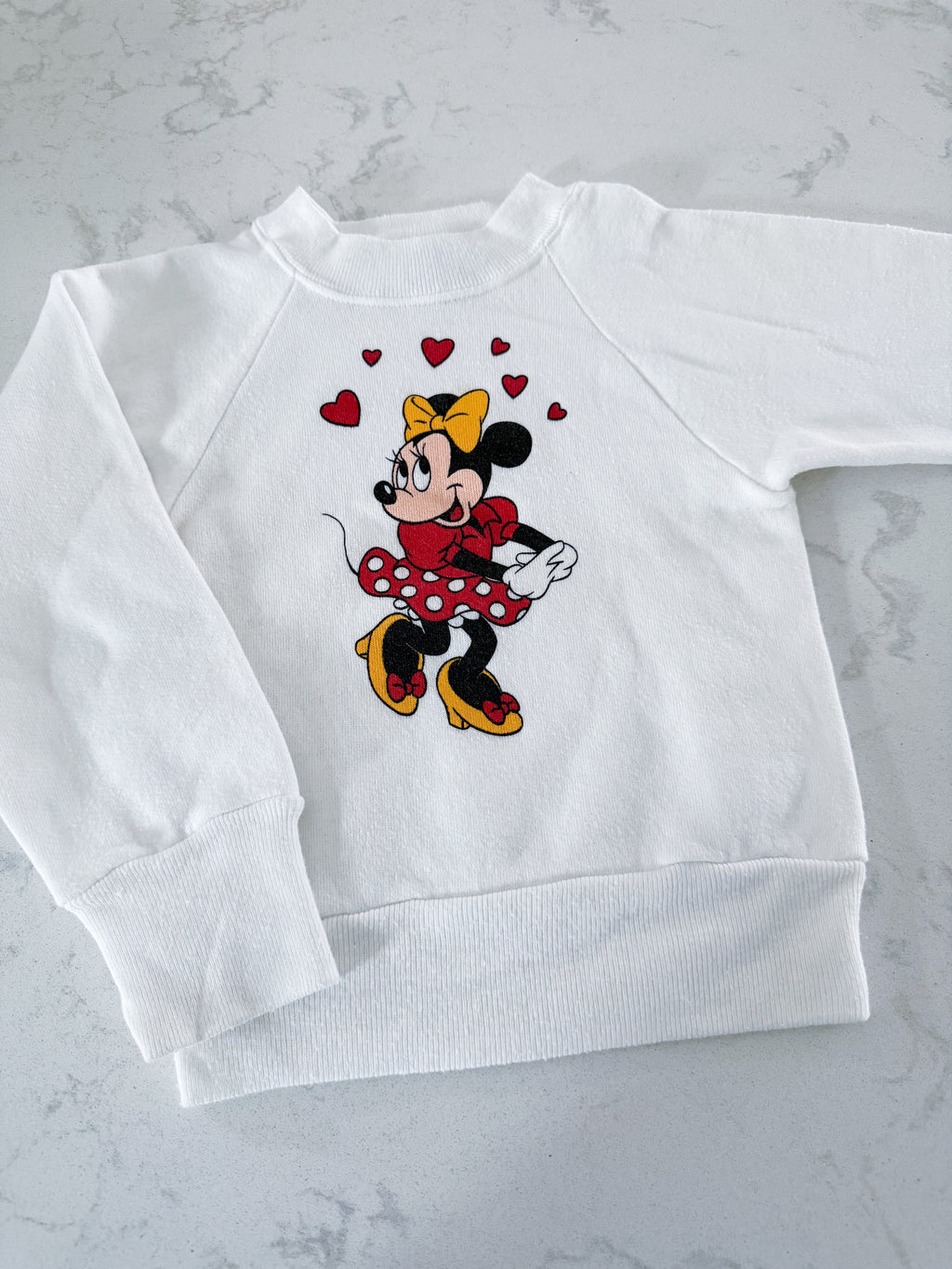 Disney (1988-1993)- 3T- PLAY- white vintage crewneck with Minnie mouse