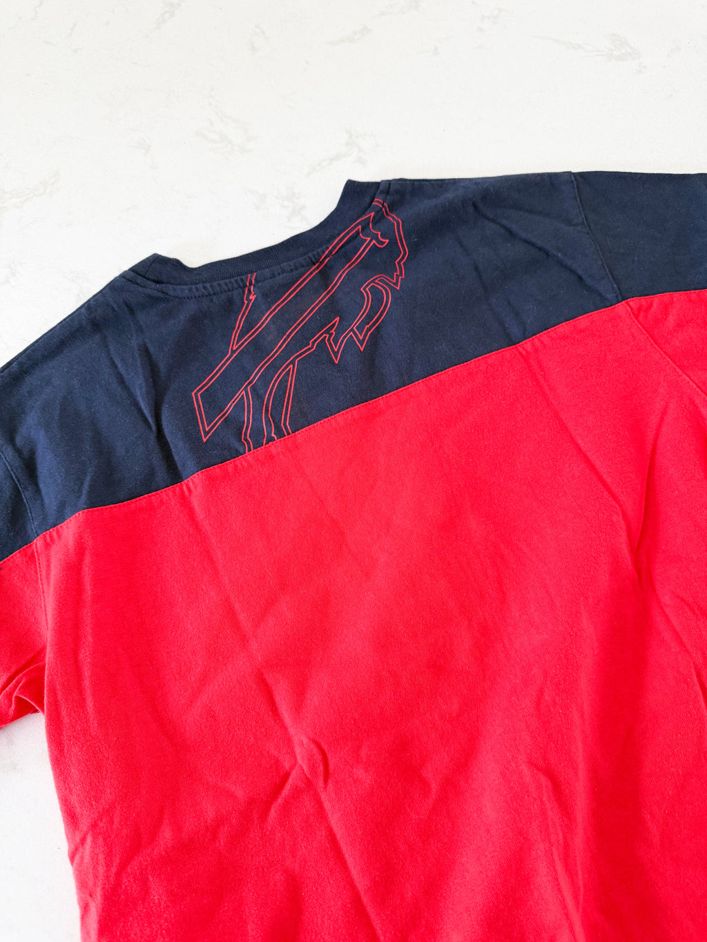 Reebok- 10-12Y- VGUC- Buffalo Bills red and navy t shirt