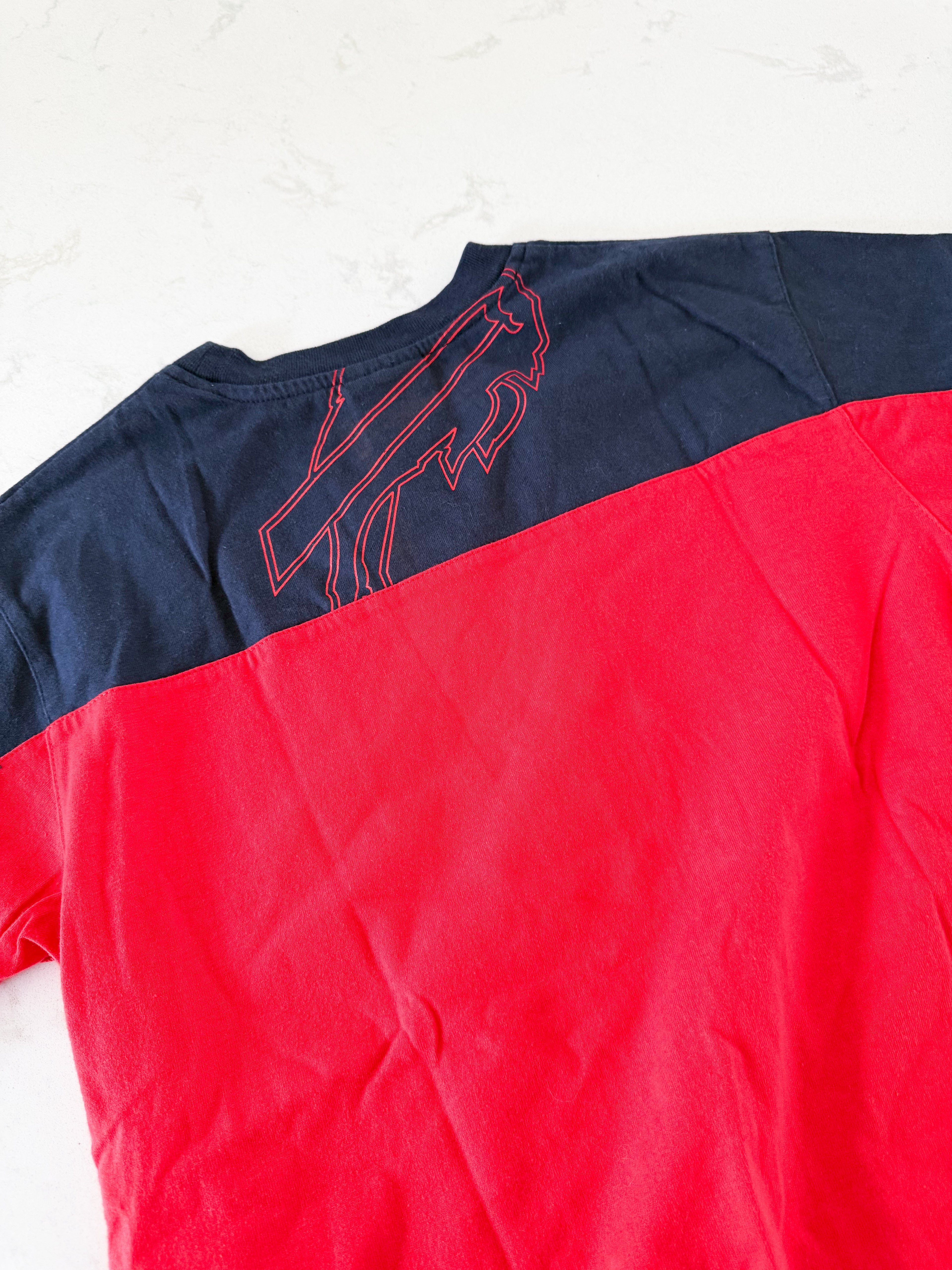 Reebok- 10-12Y- VGUC- Buffalo Bills red and navy t shirt