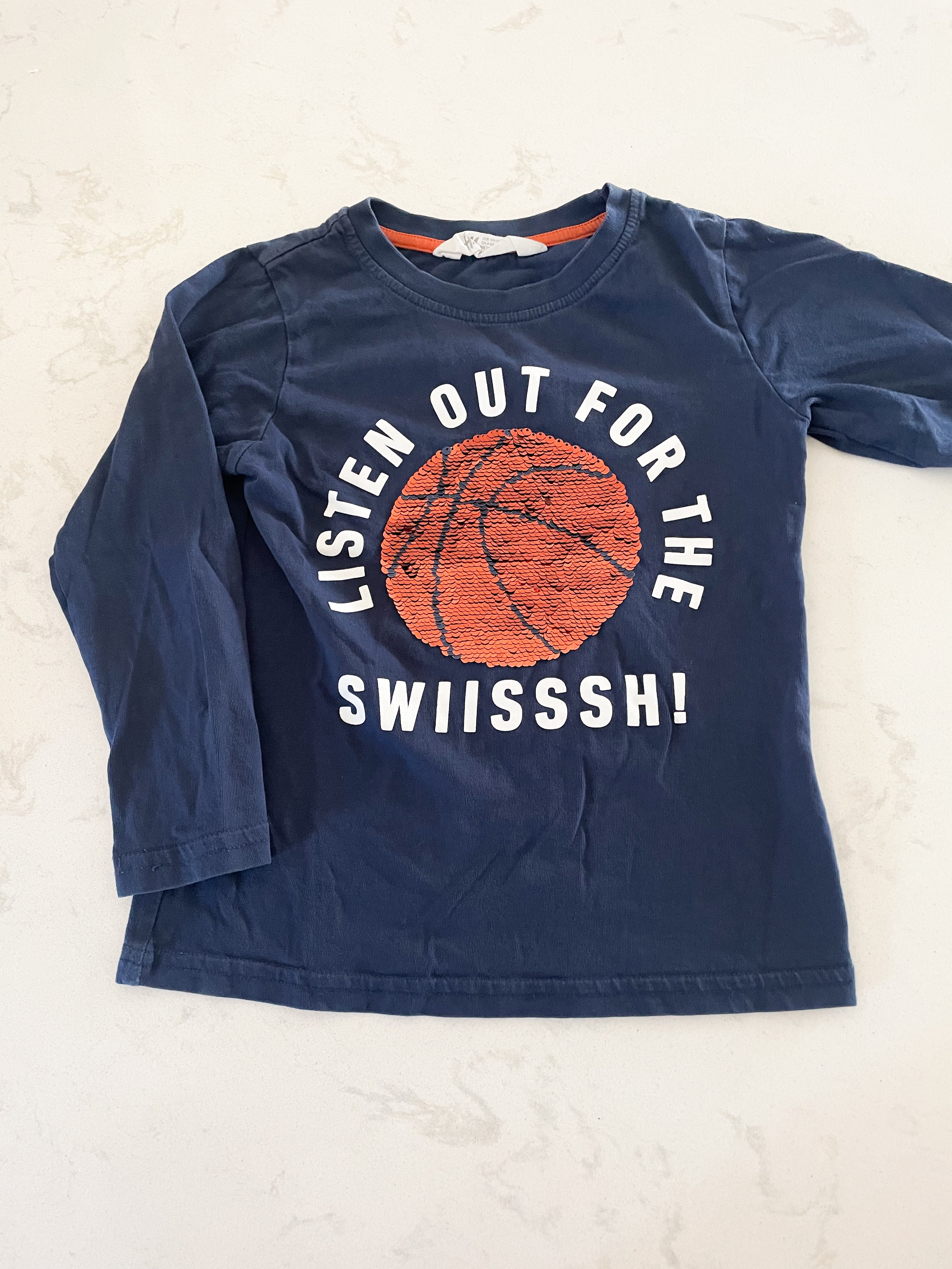 H&M-4-6Y-GUC- long sleeve sequin basketball shirt