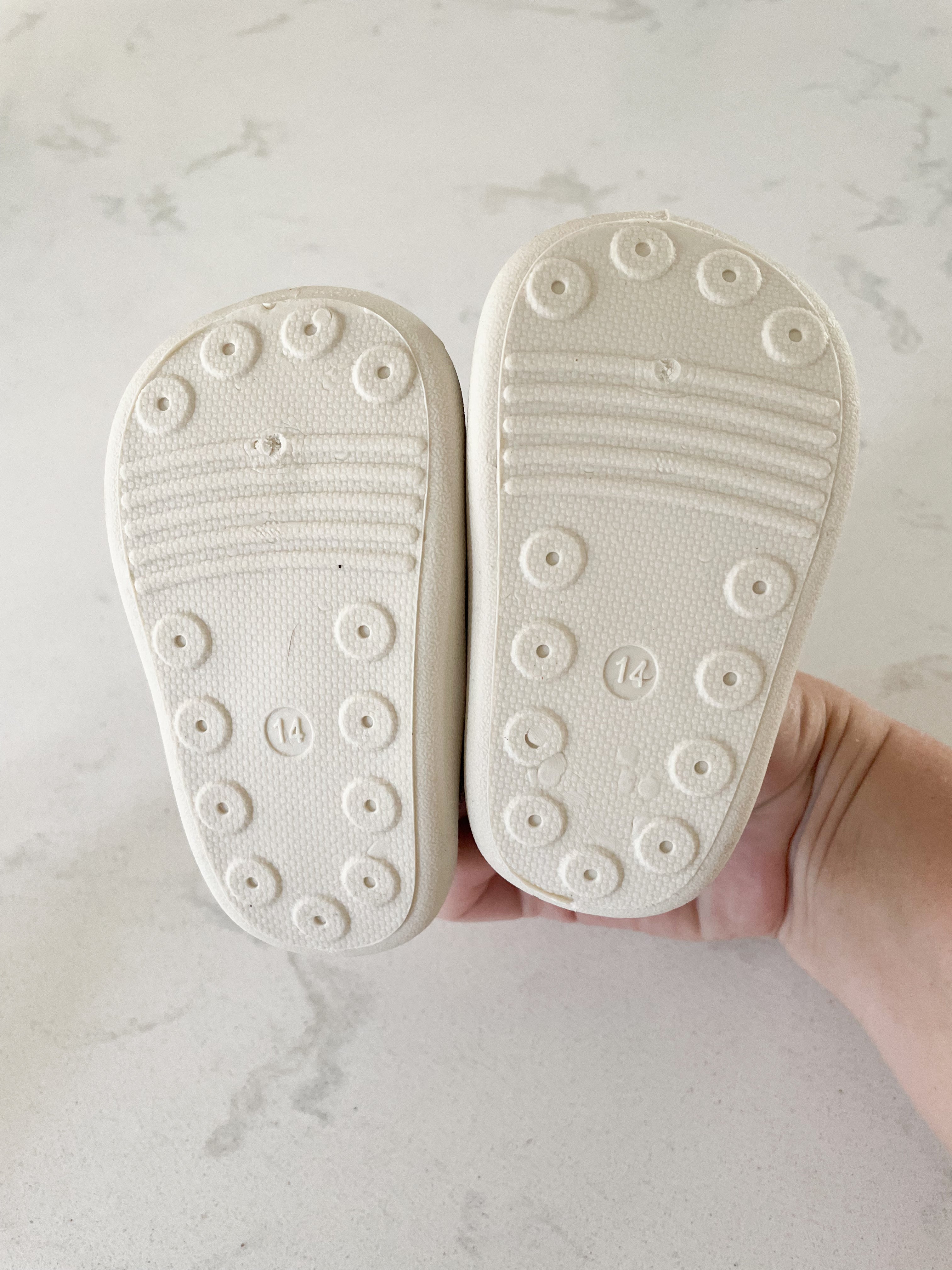 Baby Kids- 3C equivalent- hard sole mesh top slip on shoes