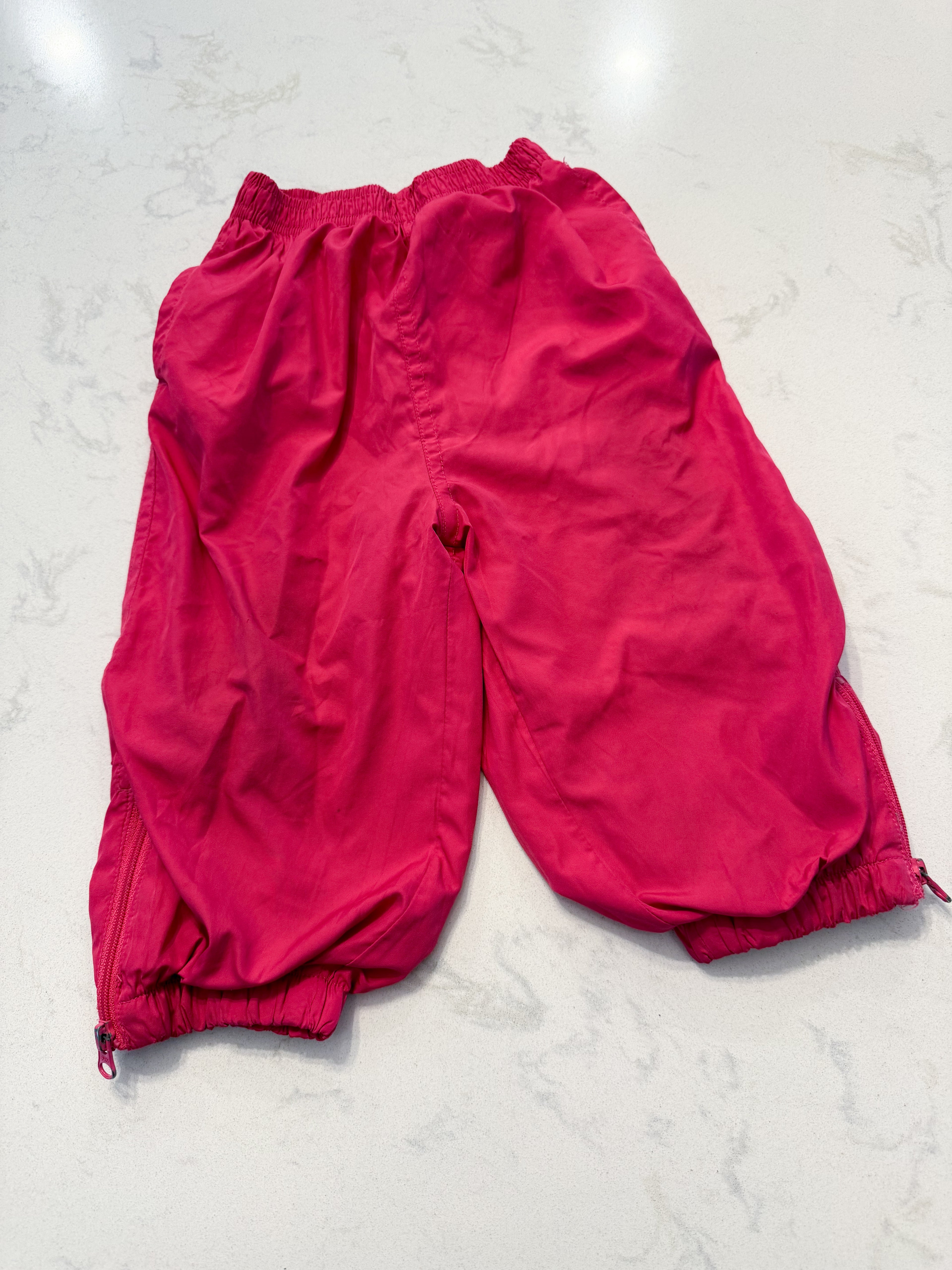 George- 6-12m- PLAY- bright pink splash pants with cotton lining