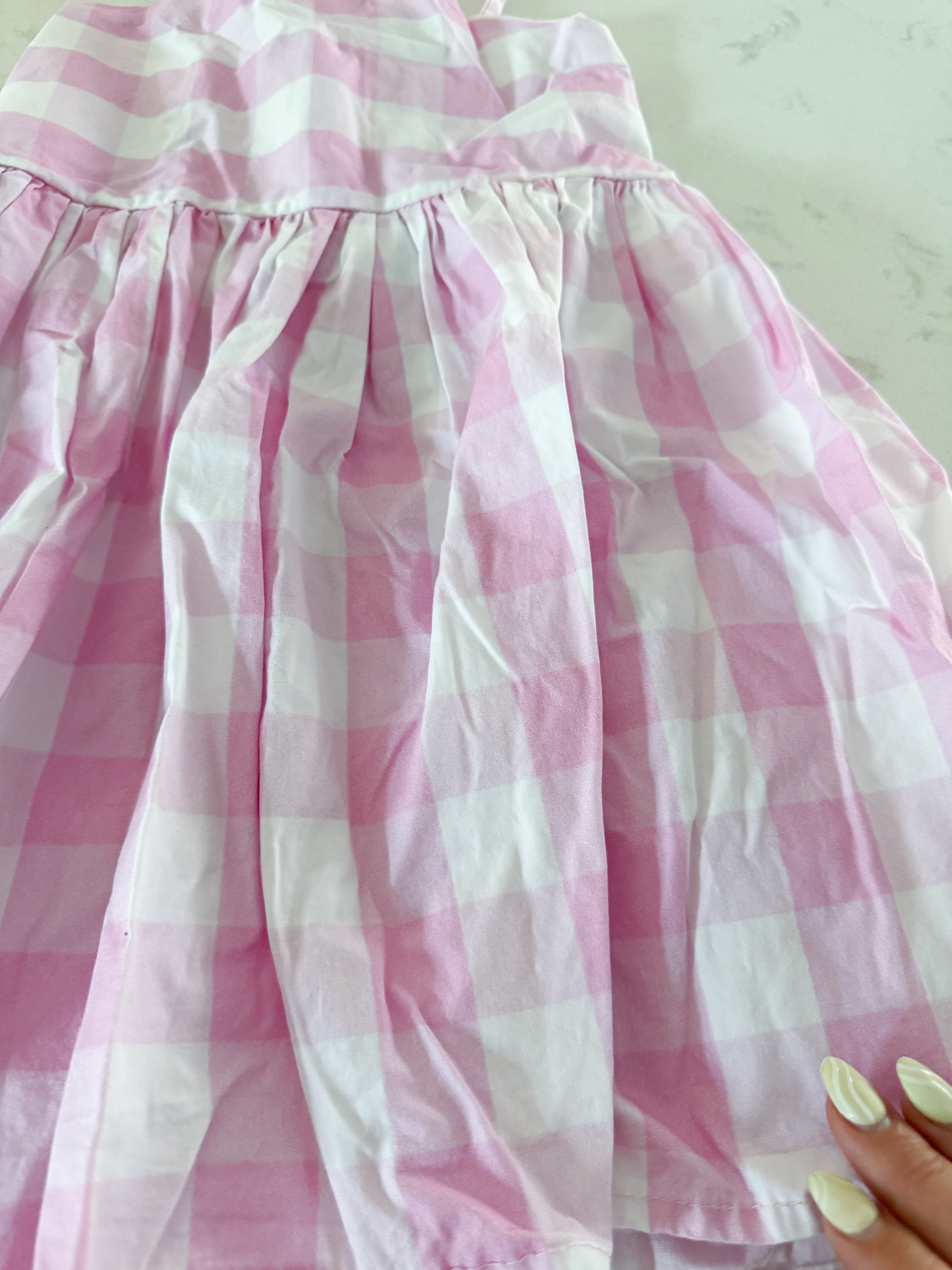 Tulle Tiny- 4T- VGUC- pink plaid tank dress