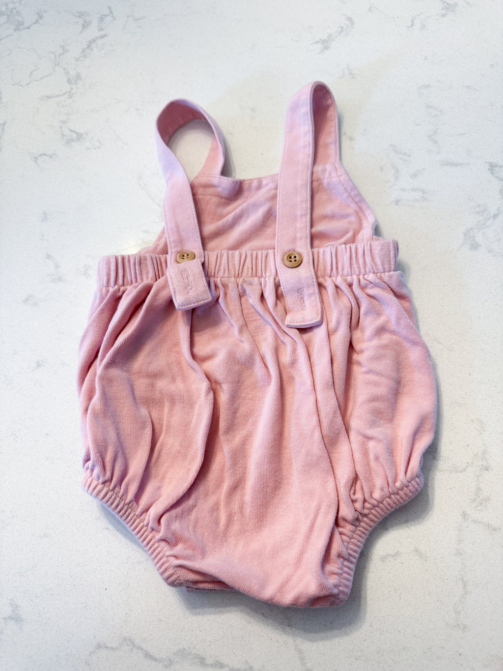 Kyte Baby- 6-12m- VGUC- light pink bubble romper overall