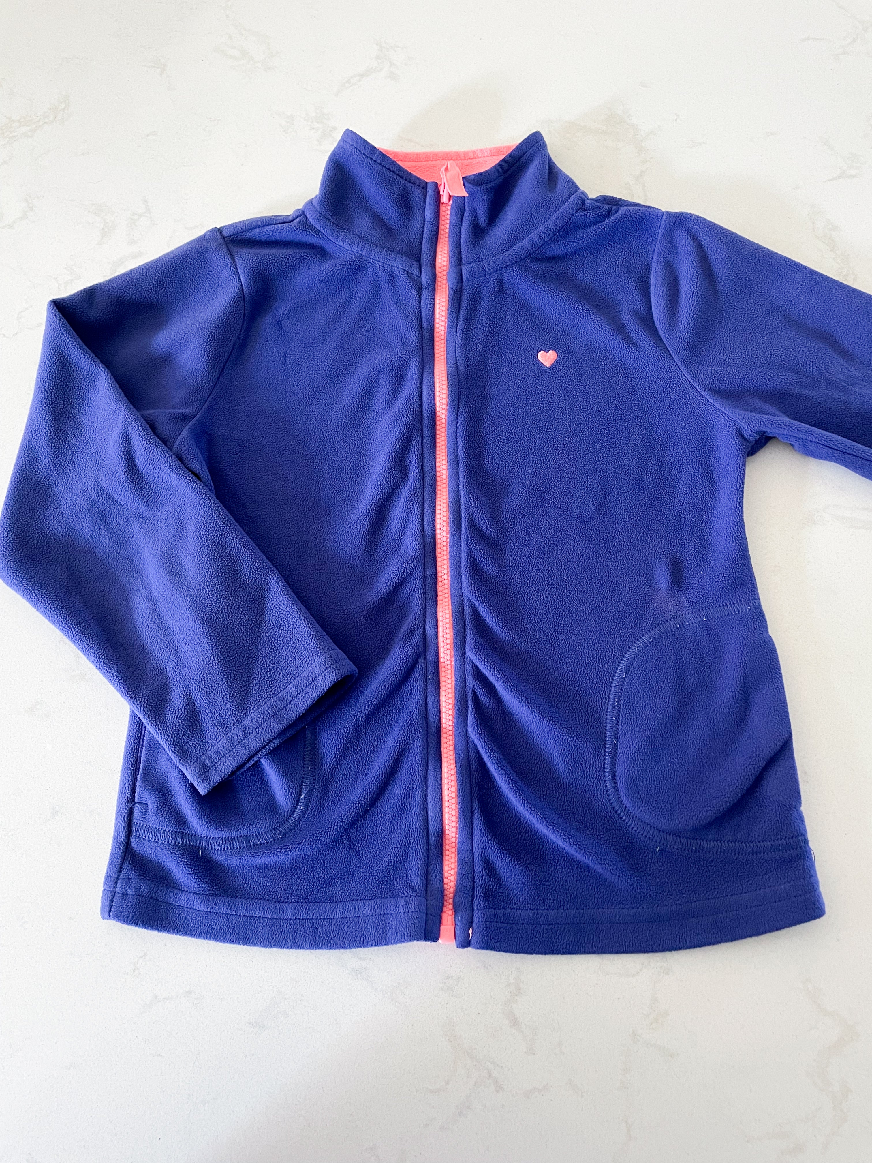 Carter’s- 5T- purple fleece with pink zipper