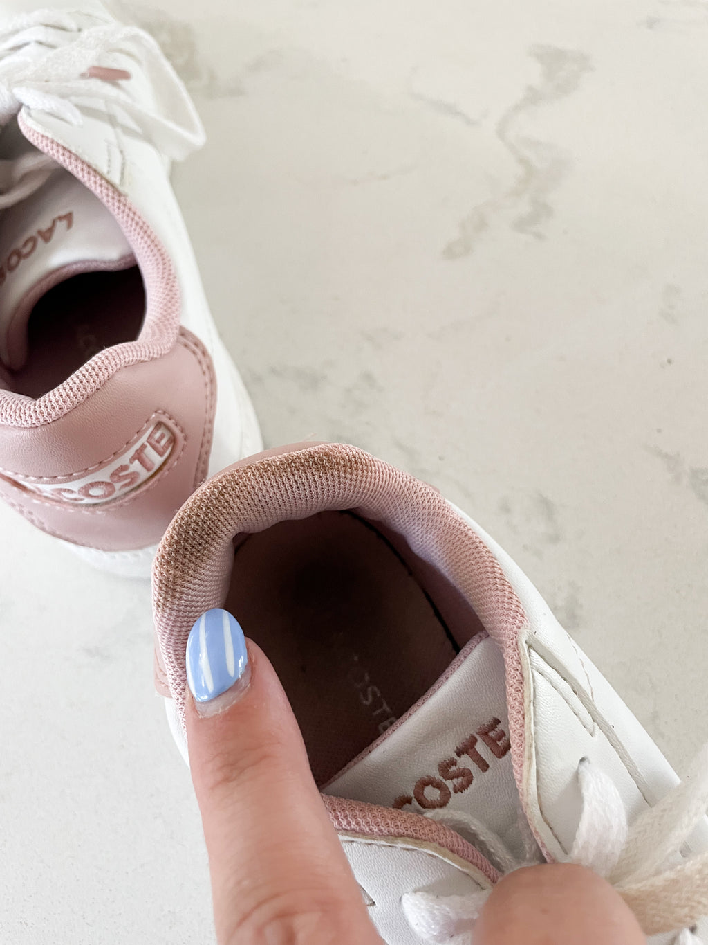 Lacoste- 12C- white shoes with laces