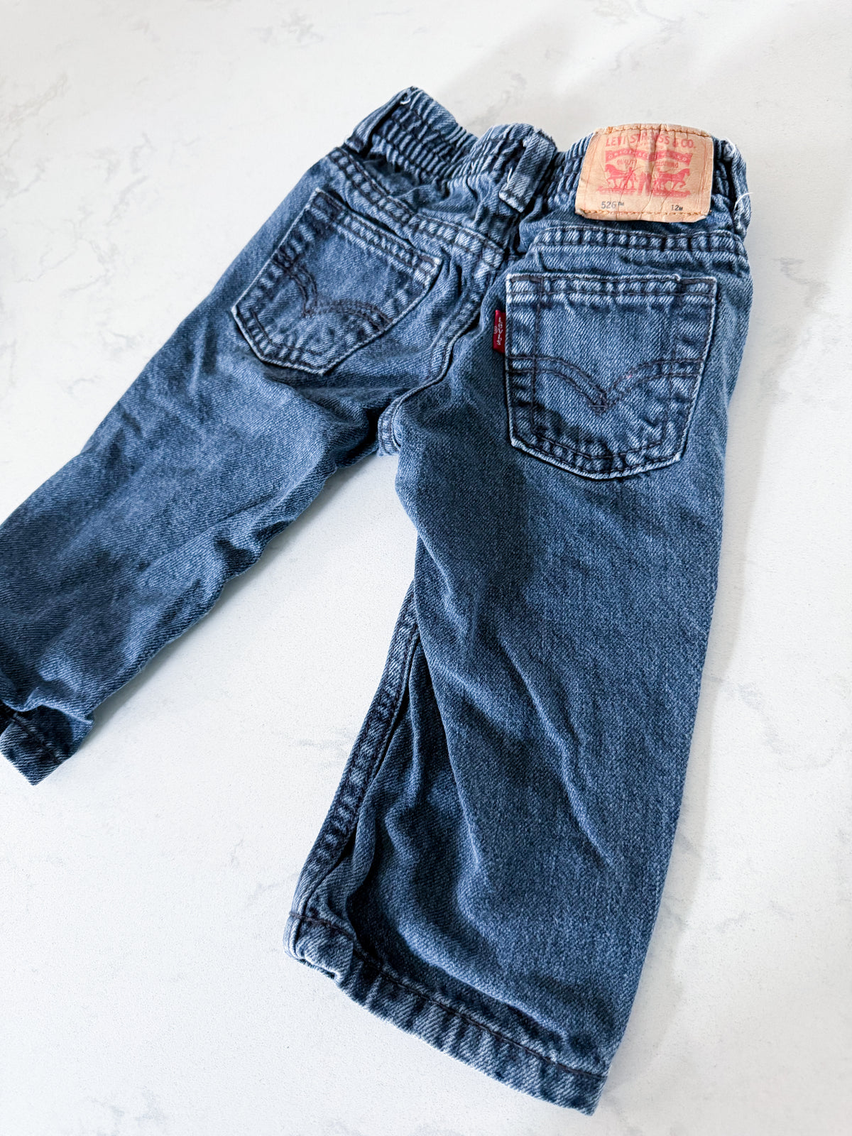 Levi’s- 12m- GUC- blue jeans with elastic waist
