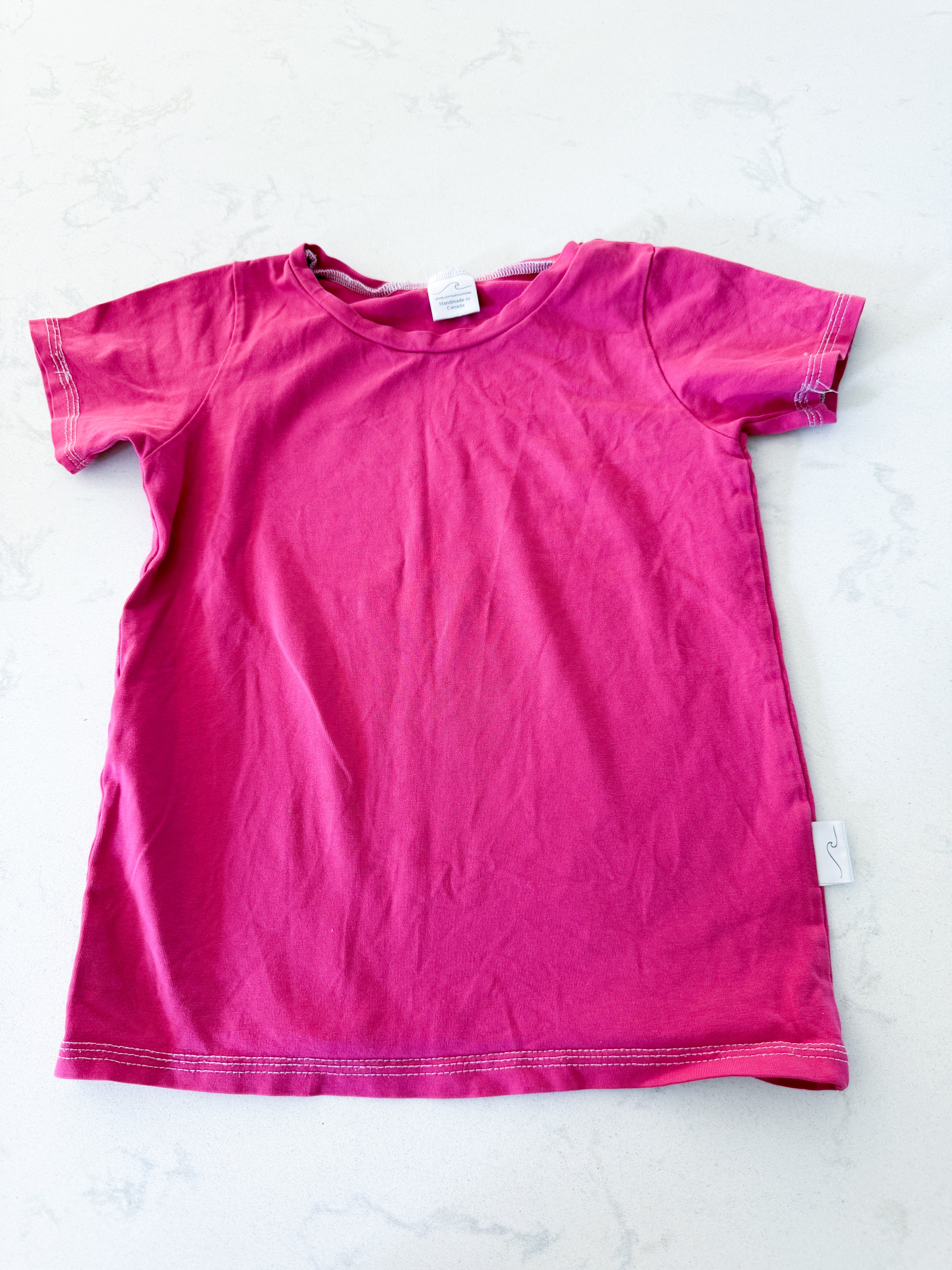 River Cottage Clothing- 3T- VGUC- bright pink t shirt