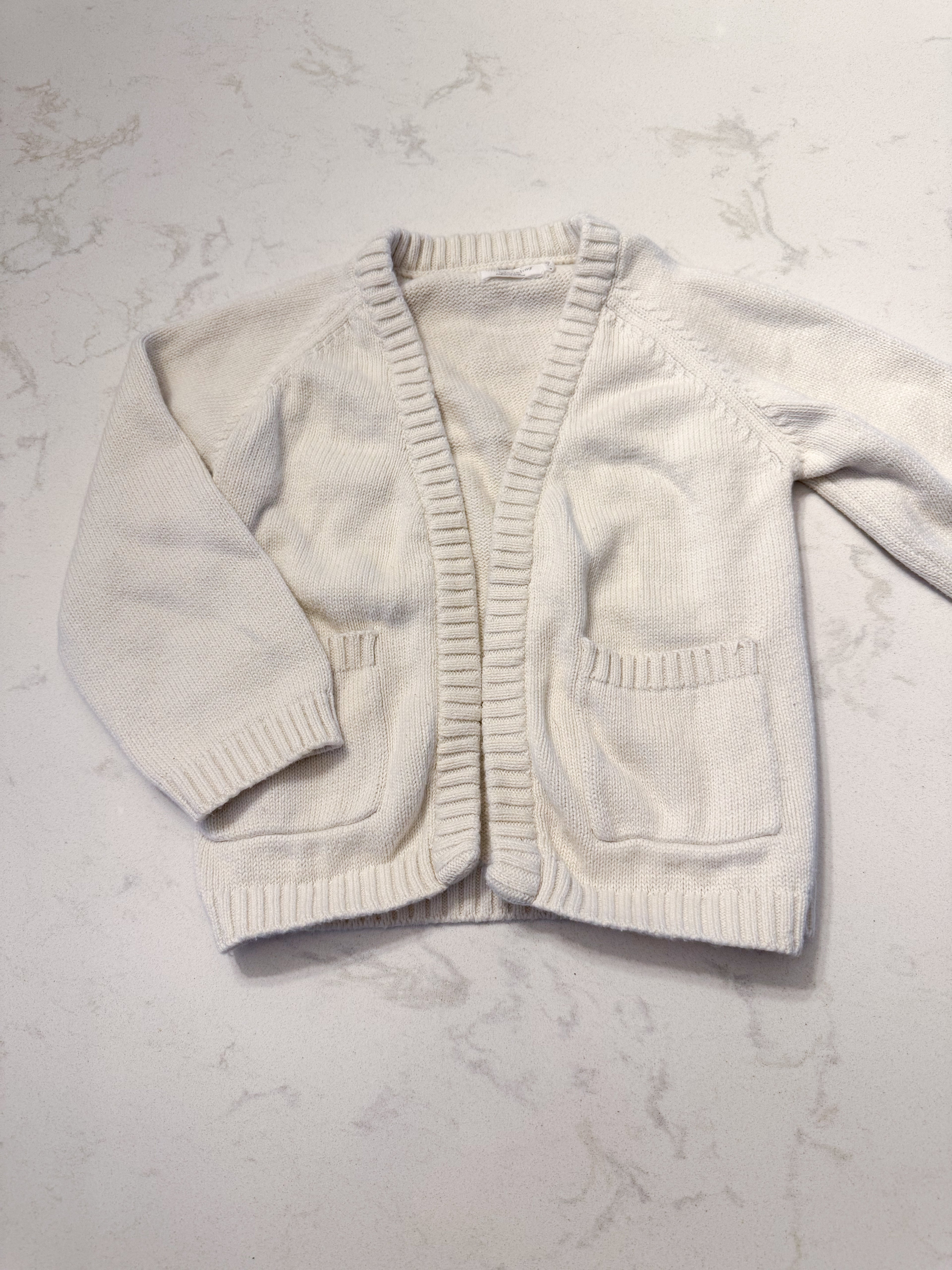 Rise Little Earthling- 18-24m- GUC- cream coloured knit cardigan
