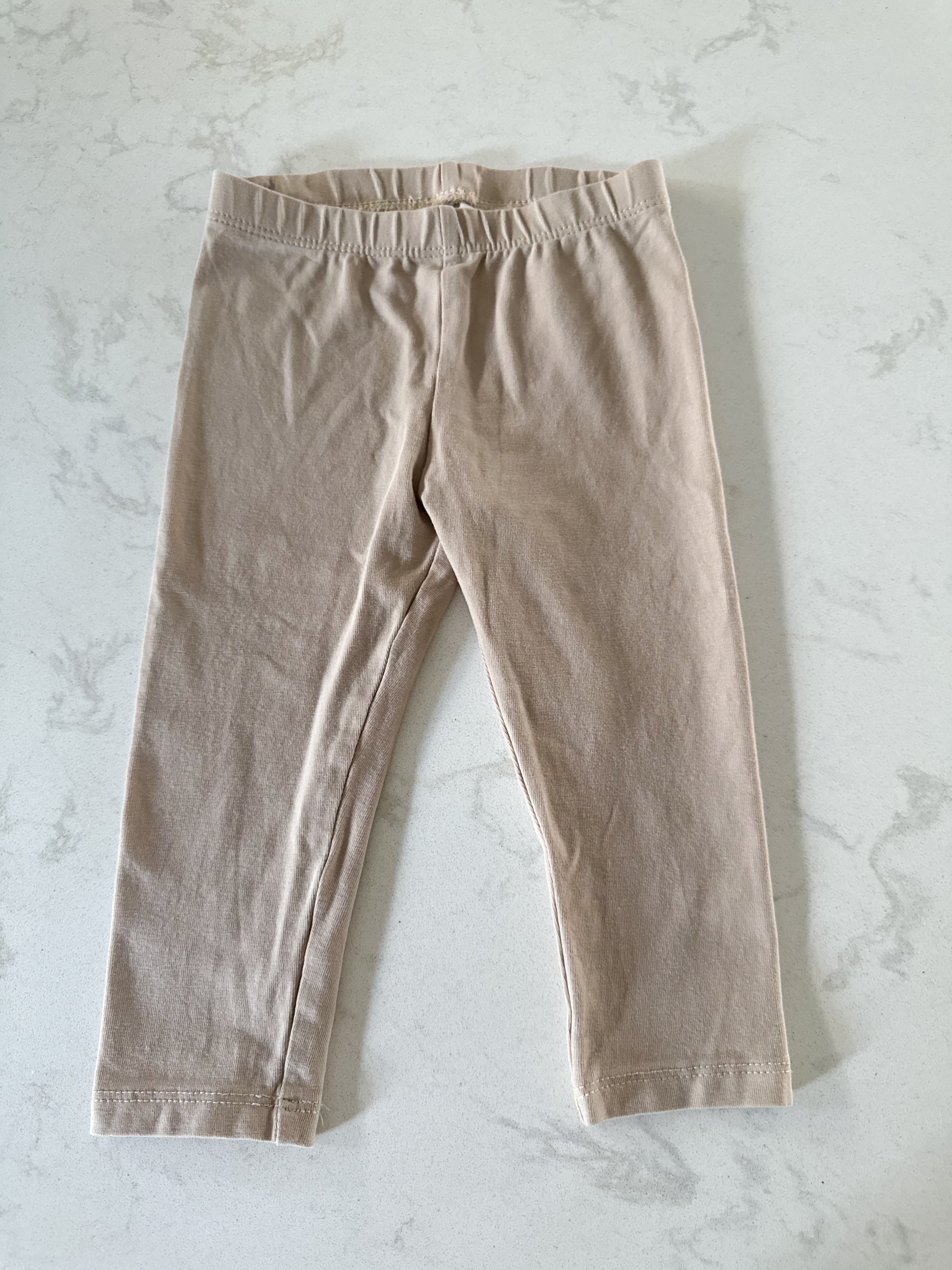 H&M- 9-12m- VGUC- beige leggings