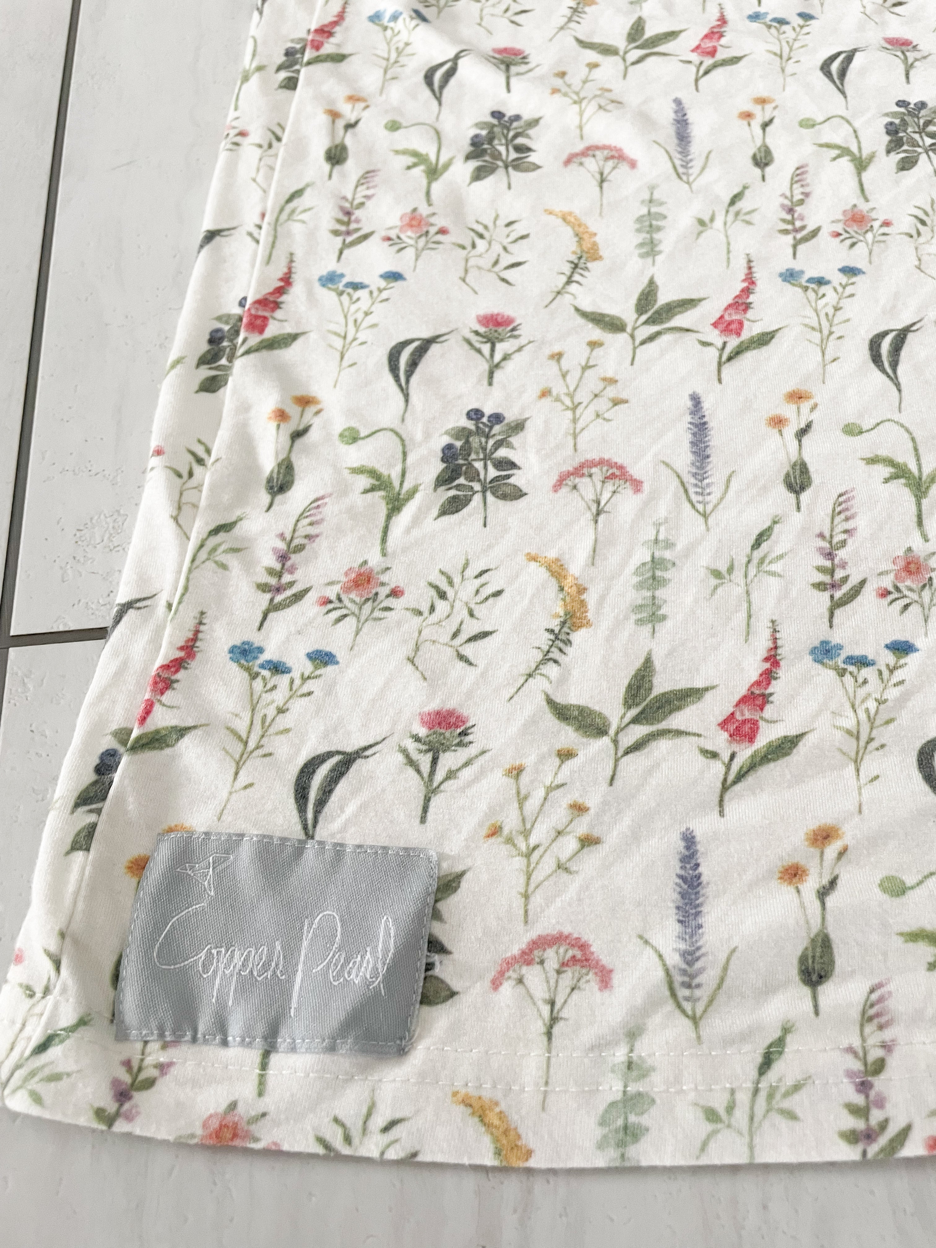 Copper Pearl- GUC- car seat cover floral bamboo