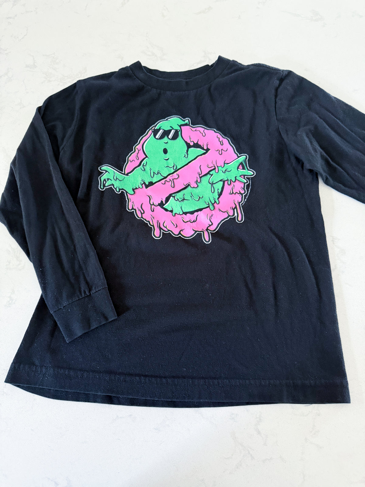 Old Navy- fits 8-10Y- PLAY- long sleeve black shirt with Ghost Busters logo