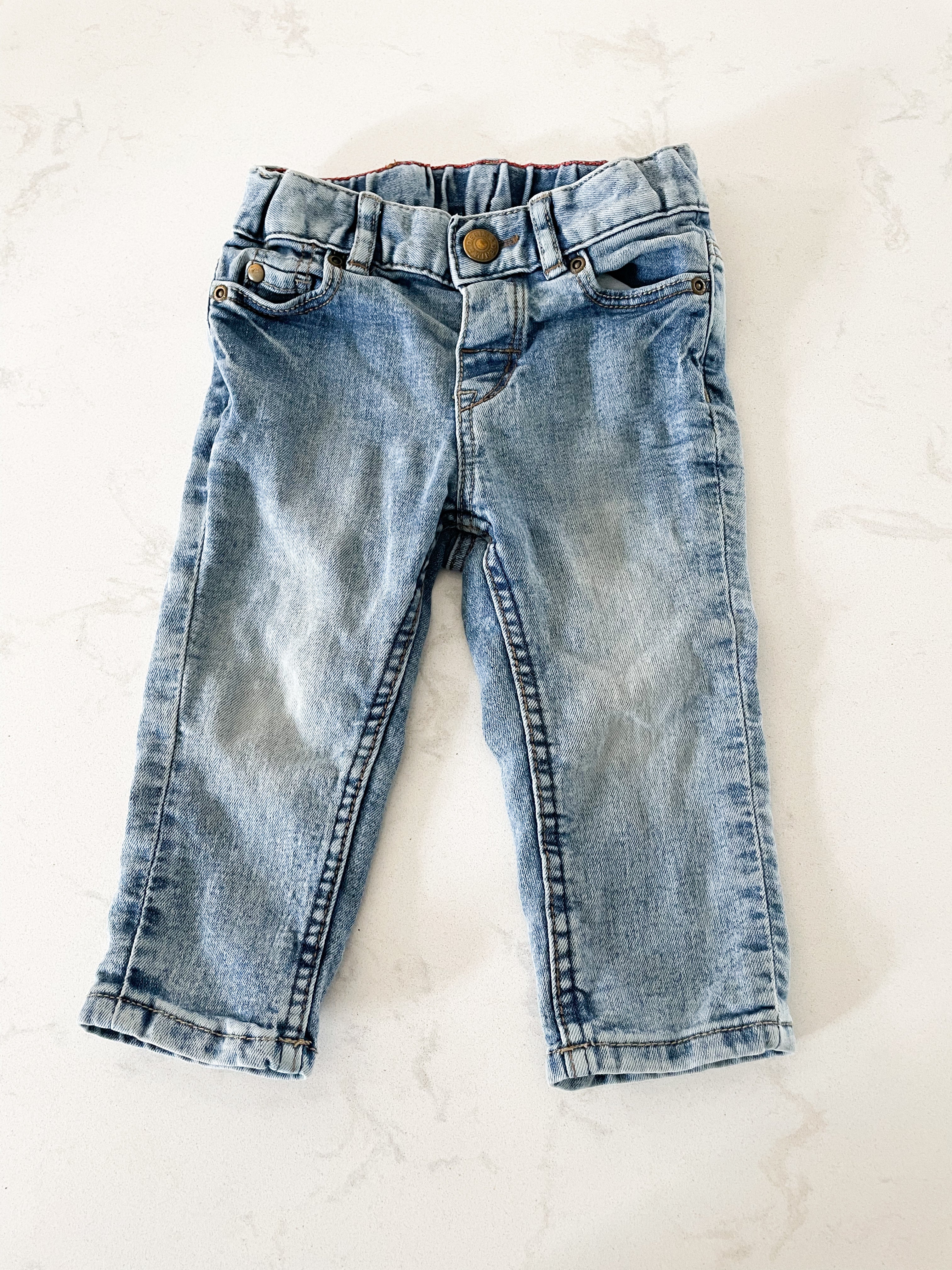 H&M- 4-6 months- jeans with adjustable waistband