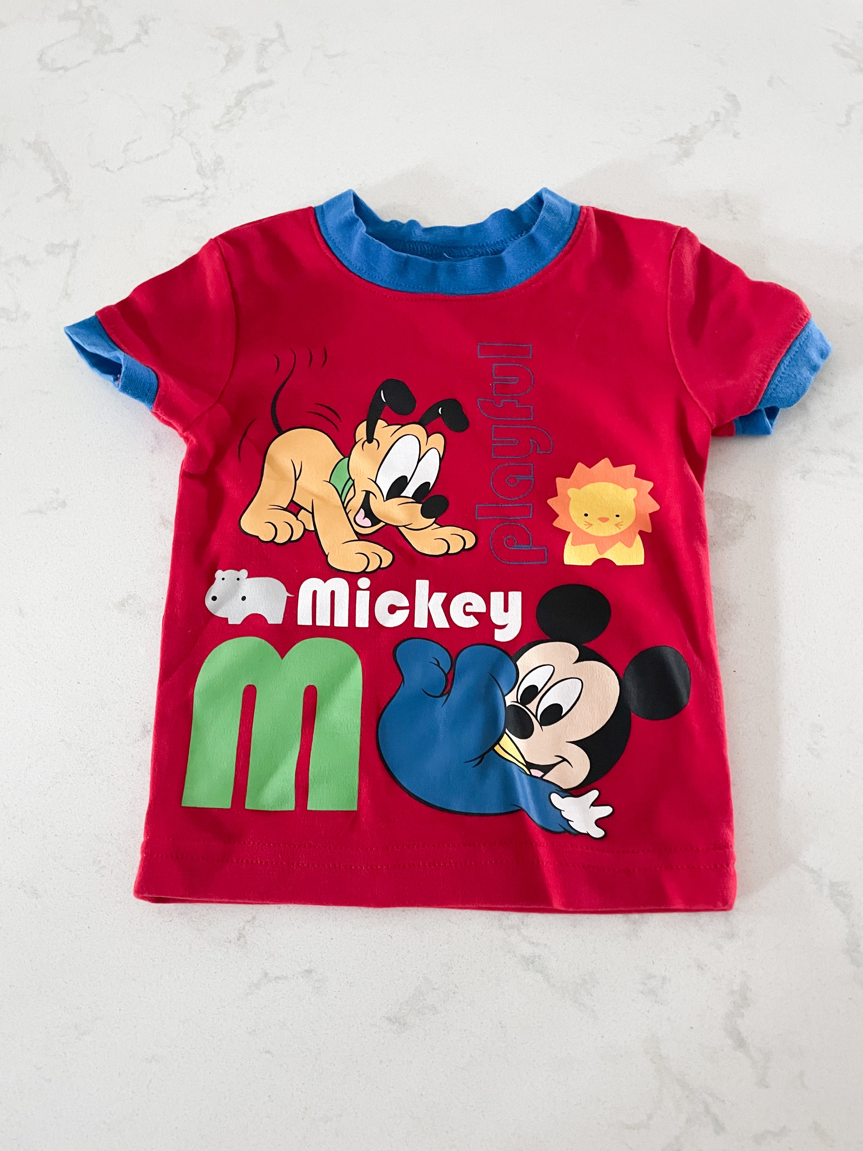 Disney Baby- 6 months- red t shirt with Mickey and goofy