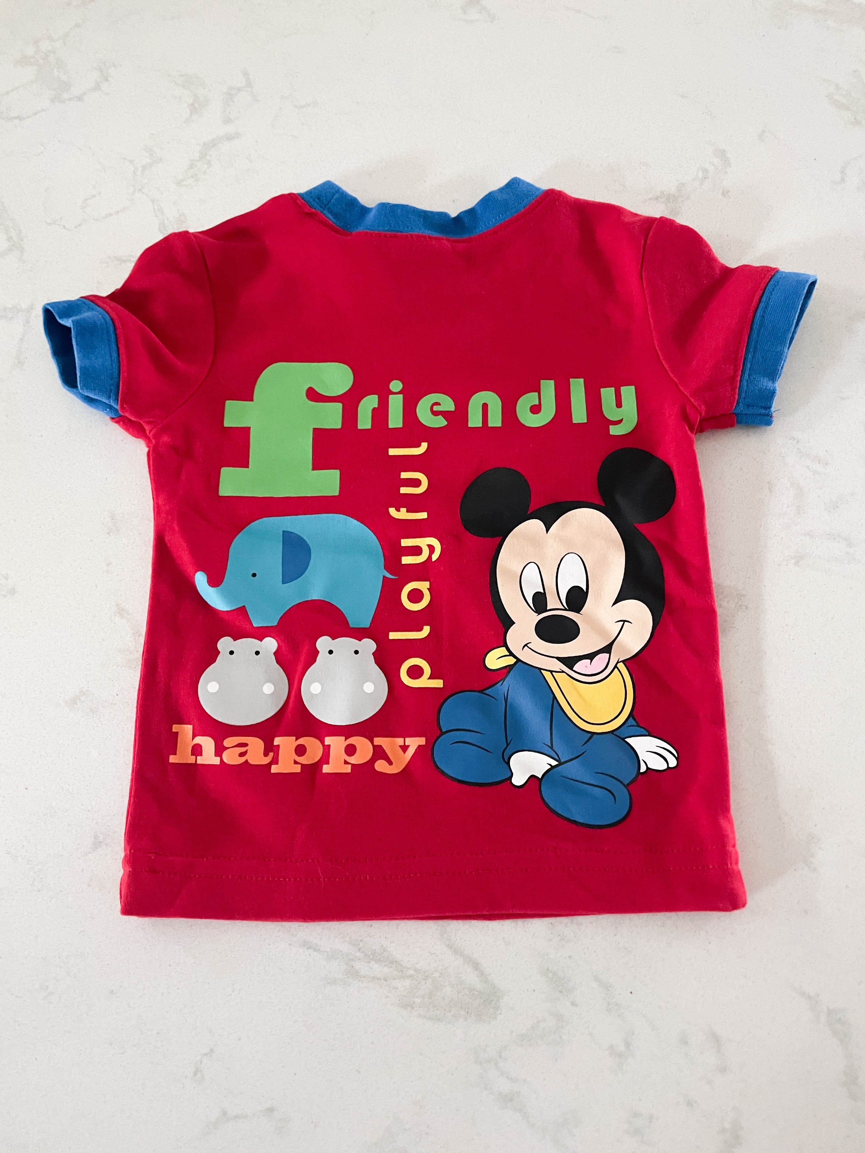Disney Baby- 6 months- red t shirt with Mickey and goofy
