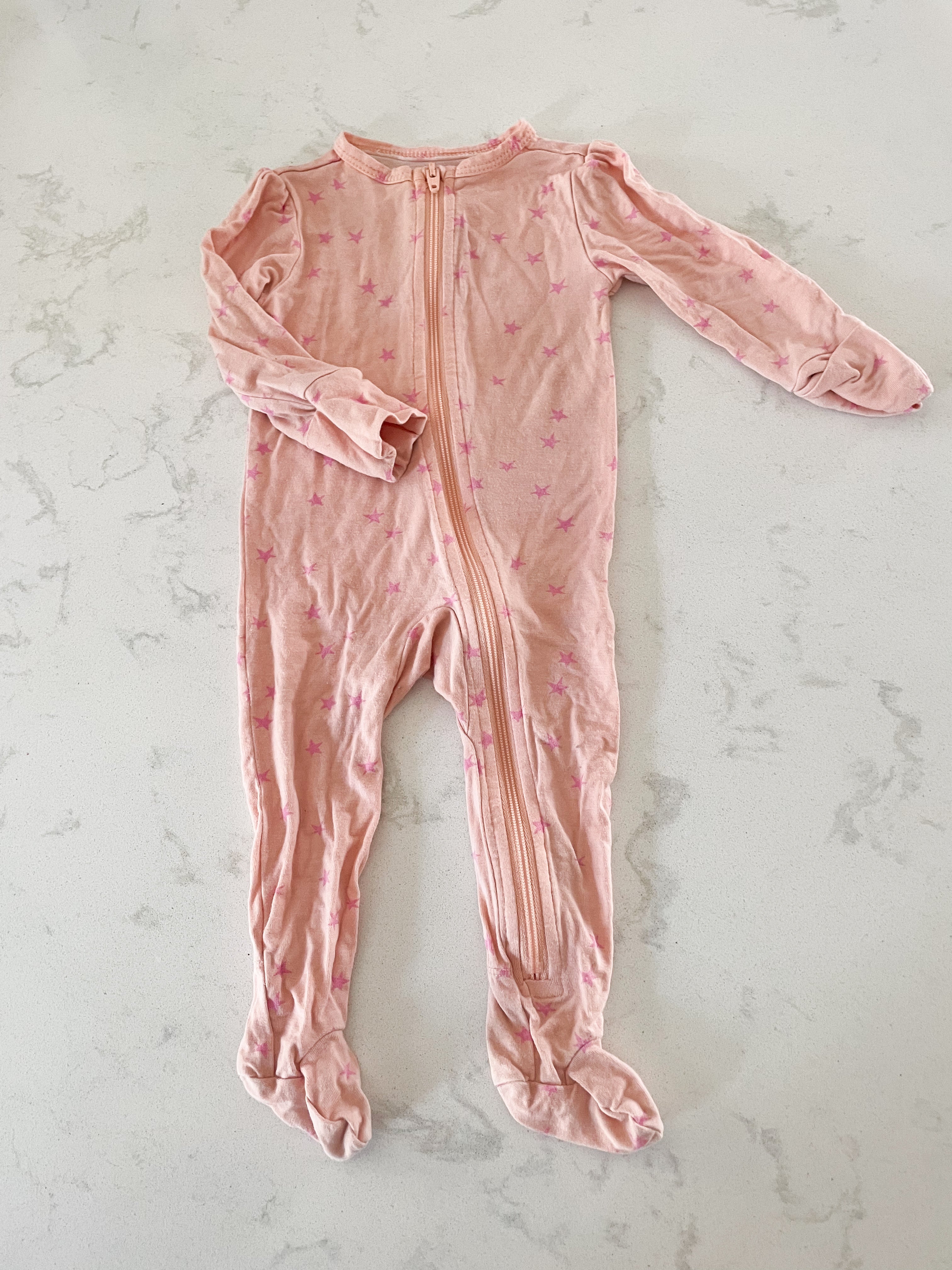 Rockets of Awesome Mini- 0-3 months- zipper bamboo footie pajamas